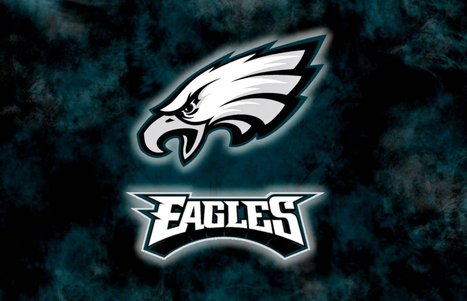 Philadelphia Eagles logo, fierce eagle head, bold text, HD Desktop Wallpaper
