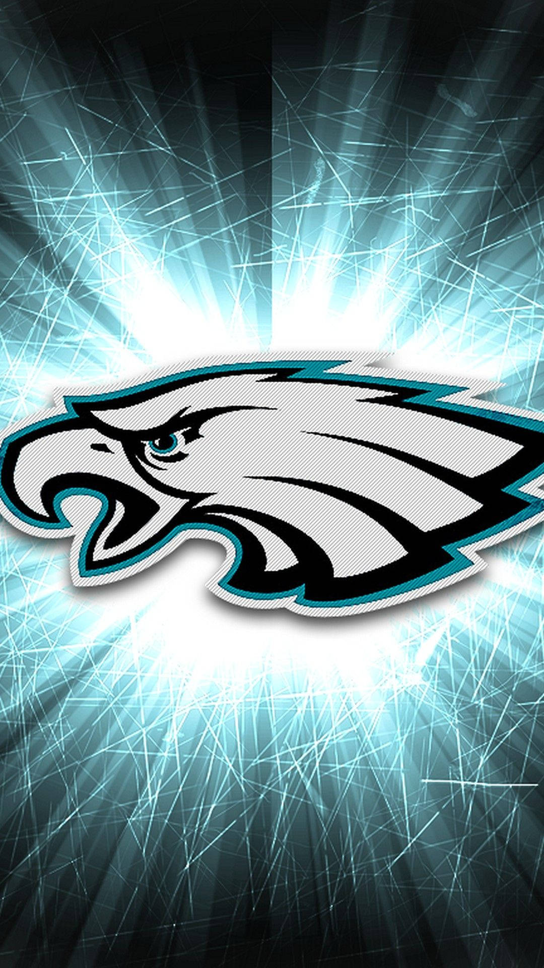 Philadelphia Eagles, bright blue, eagle logo, Full HD Phone Wallpaper