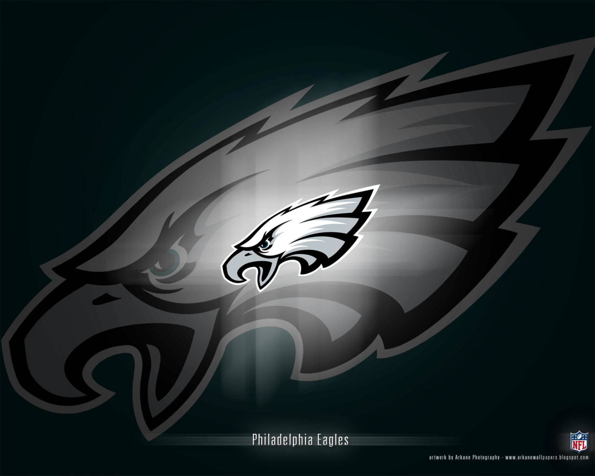 Philadelphia Eagles, double logo, fierce eagle head, Full HD Desktop Wallpaper