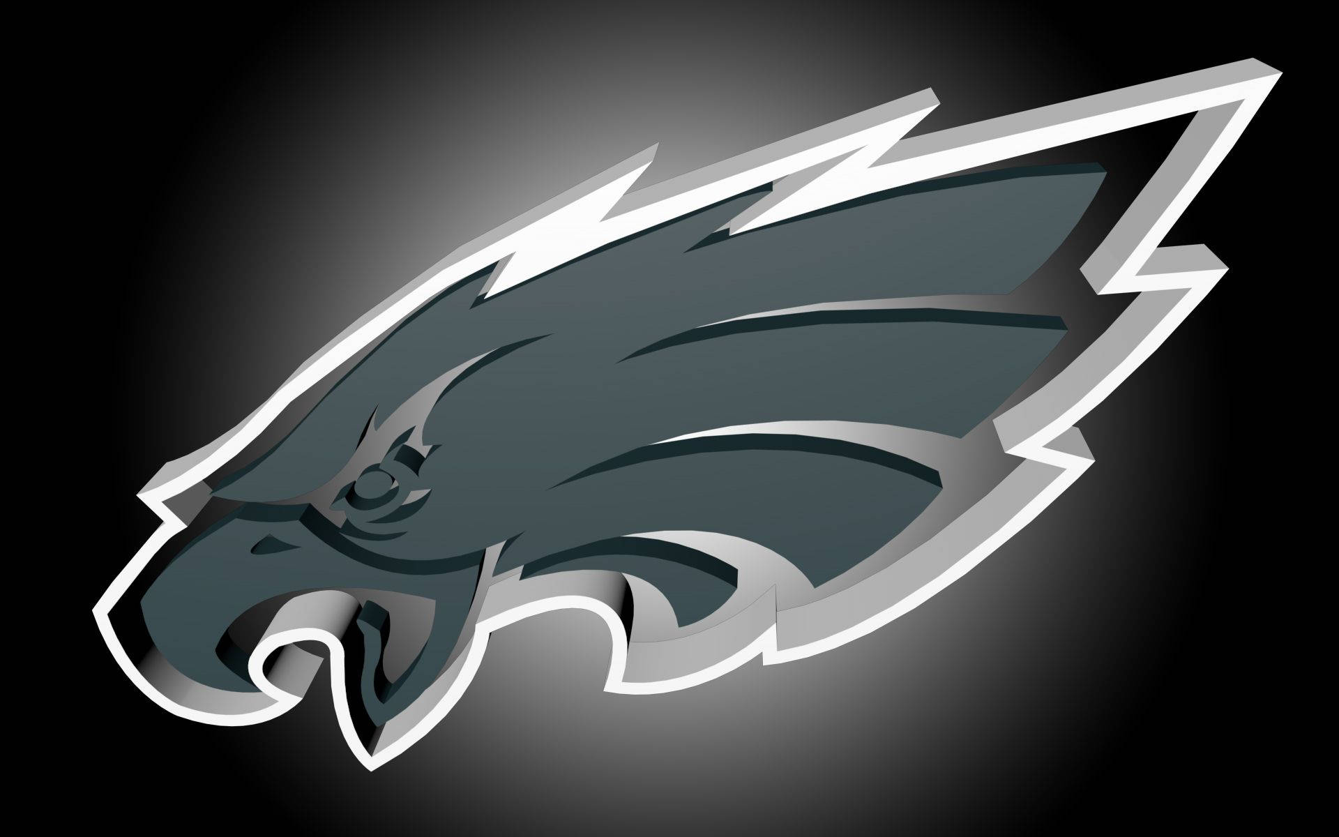 Philadelphia Eagles, dark green, white outline, Full HD Desktop Wallpaper