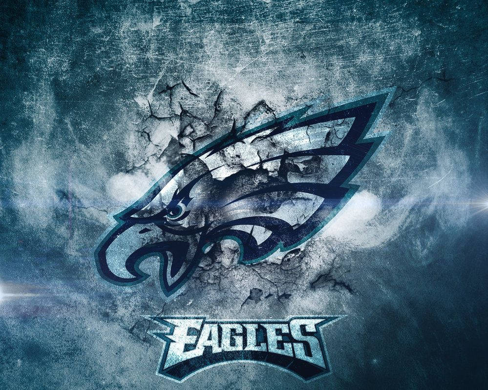 Philadelphia Eagles, eagle logo, cracked concrete wall, SD Desktop Wallpaper
