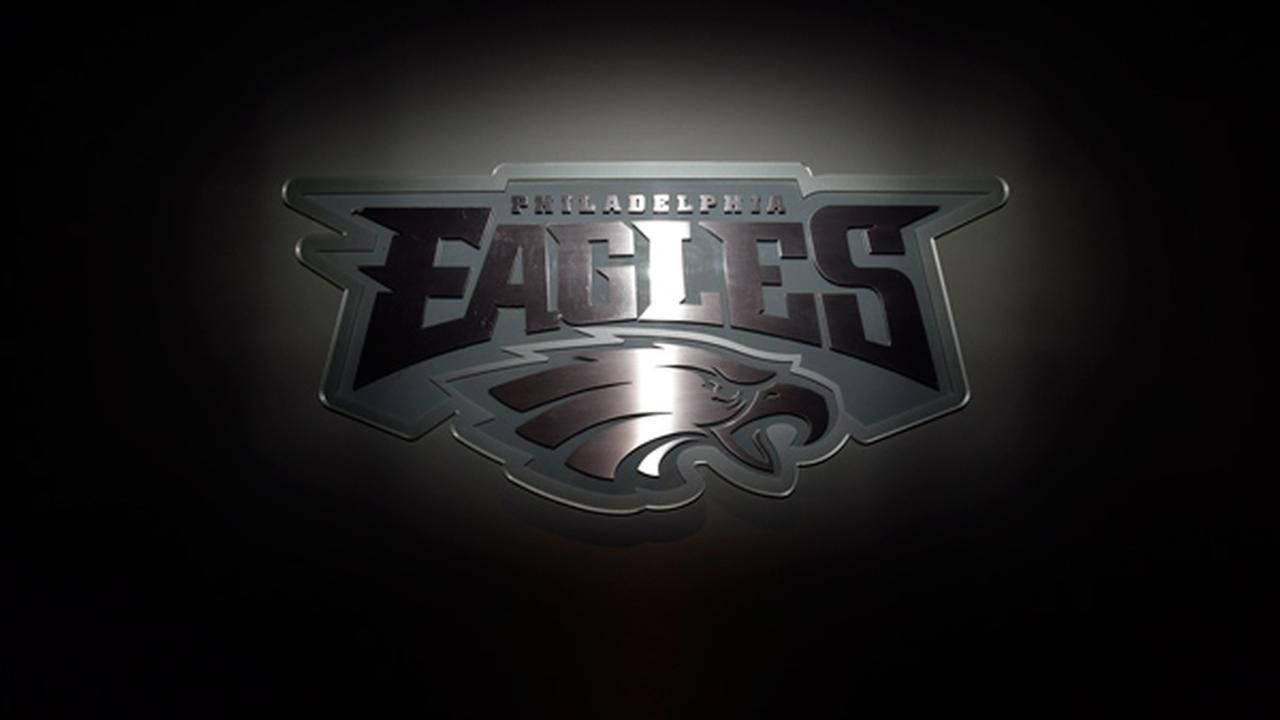 Philadelphia Eagles, black logo, metallic, HD Desktop Wallpaper