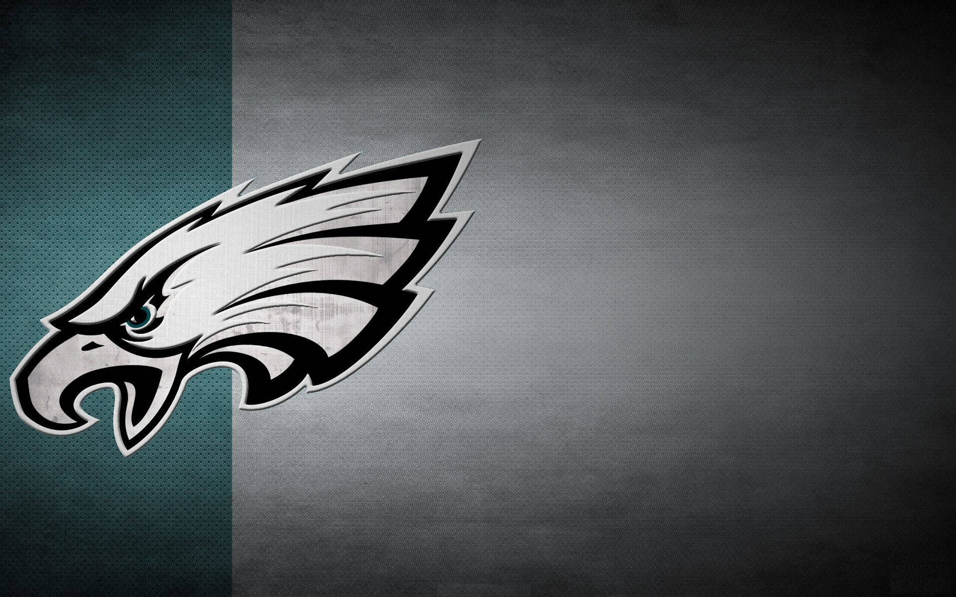 Philadelphia Eagles, metallic silver, teal, Full HD Desktop Wallpaper
