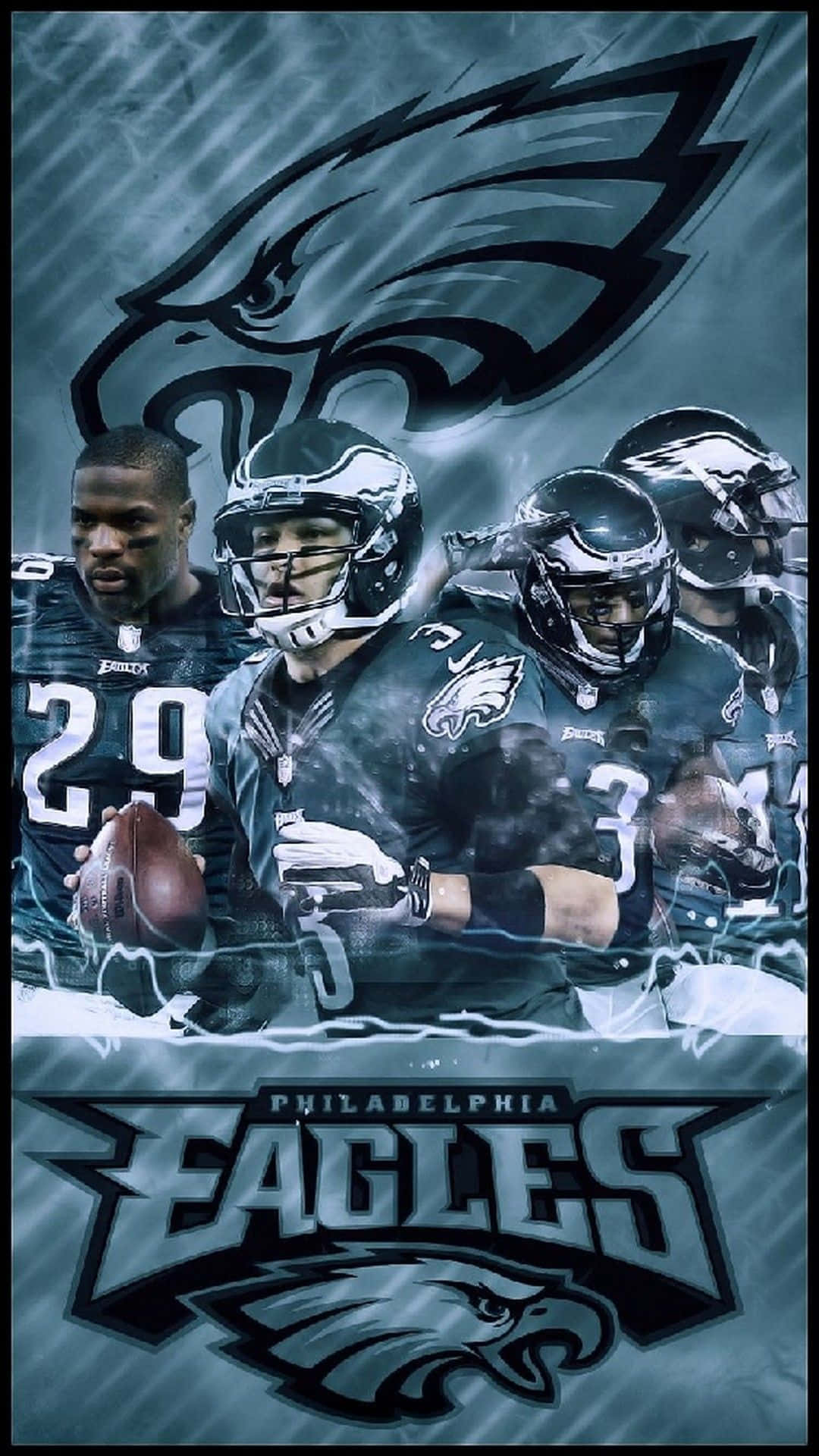 Philadelphia Eagles, football players, helmets, Full HD Phone Wallpaper