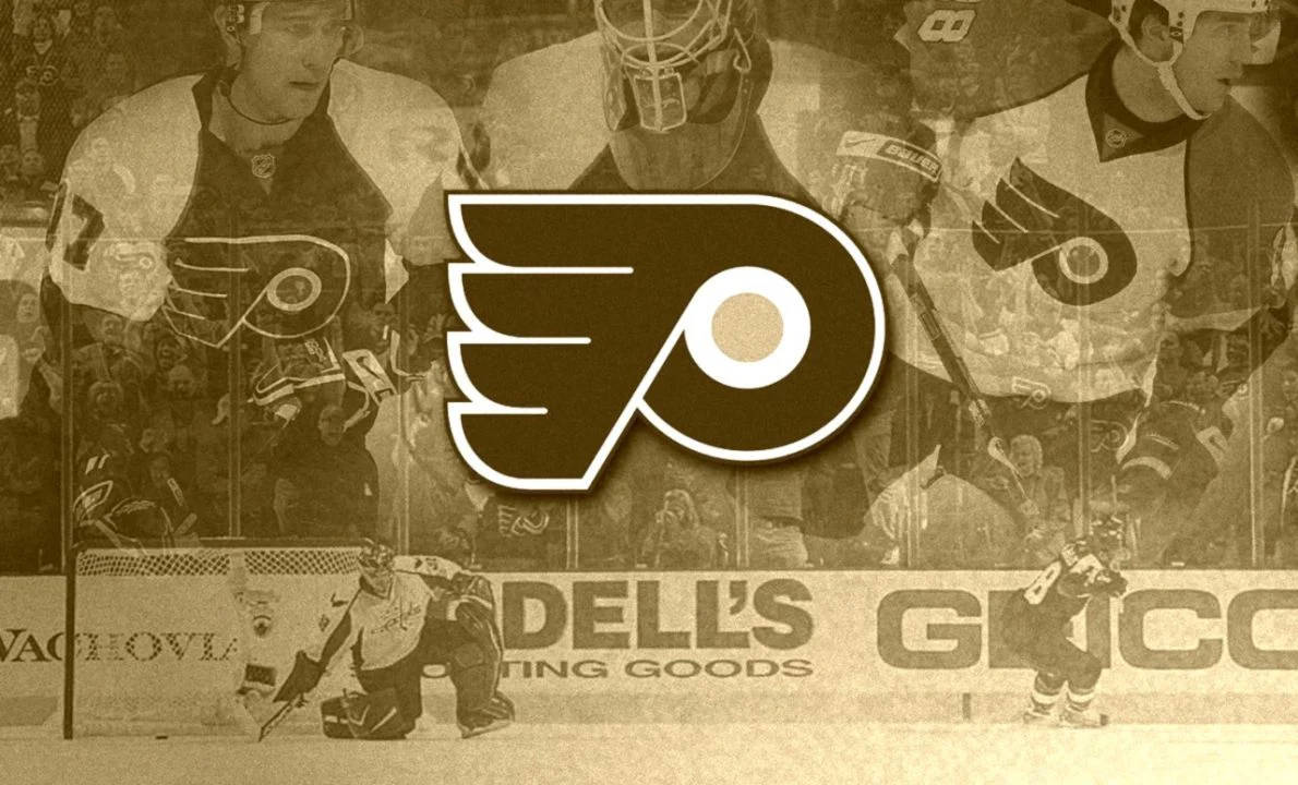 Philadelphia Flyers, retired players, vintage sepia-toned, SD Desktop Wallpaper
