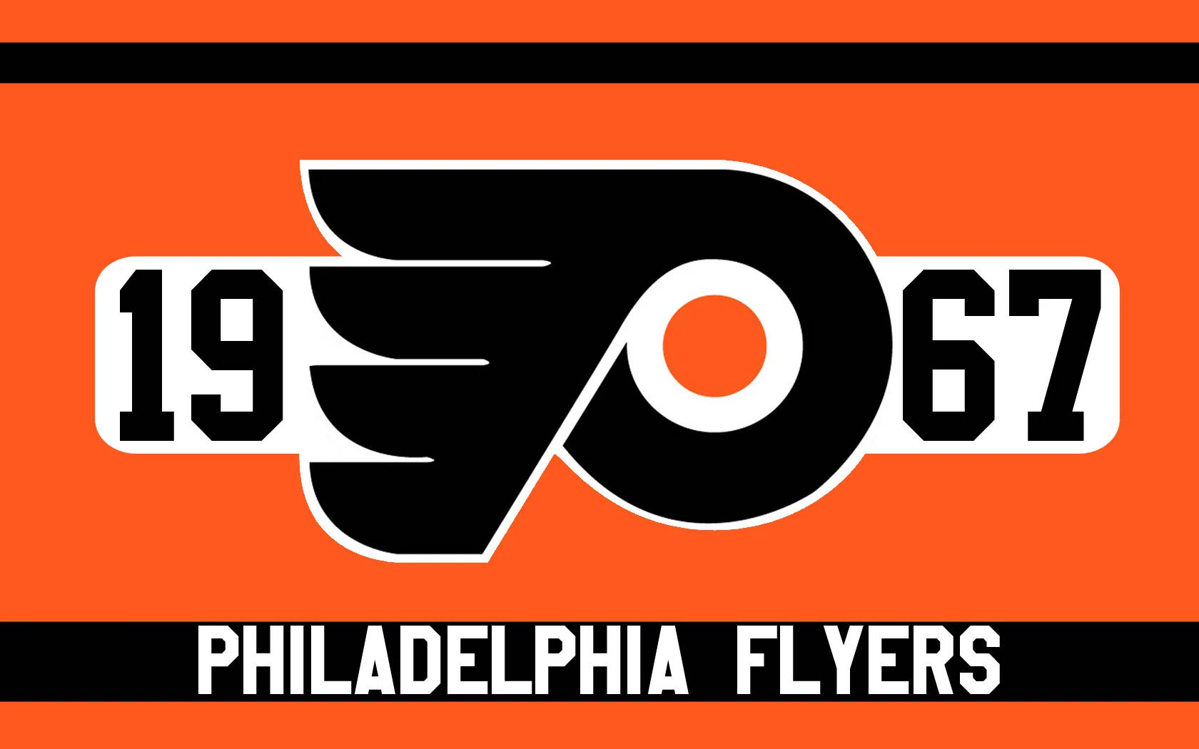 Philadelphia Flyers, 1967 logo, black, HD Desktop Wallpaper