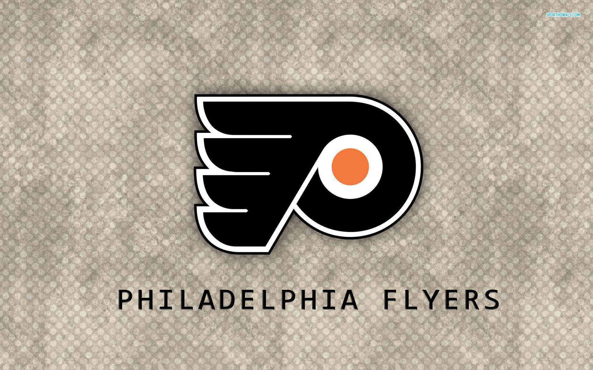 Philadelphia Flyers, vintage white, textured beige background, Full HD Desktop Wallpaper