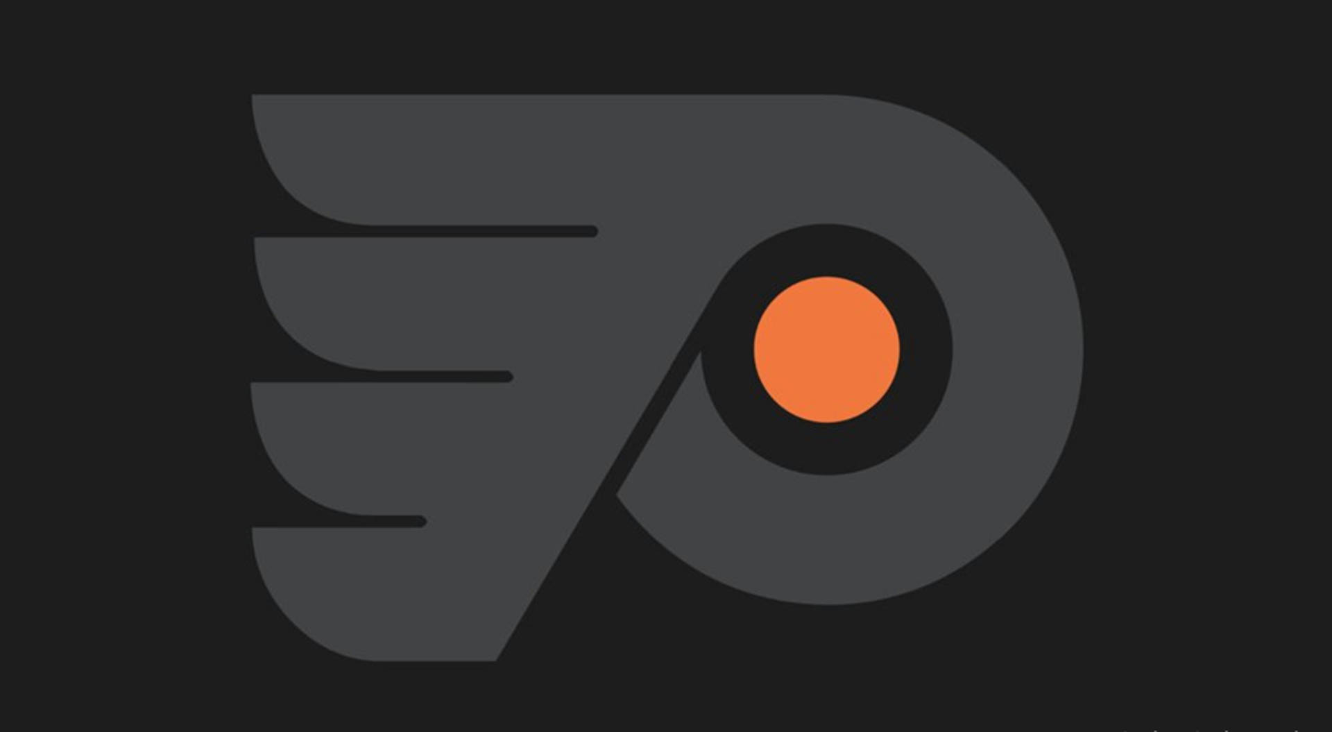 Philadelphia Flyers, gray logo, orange circle, Full HD Desktop Wallpaper