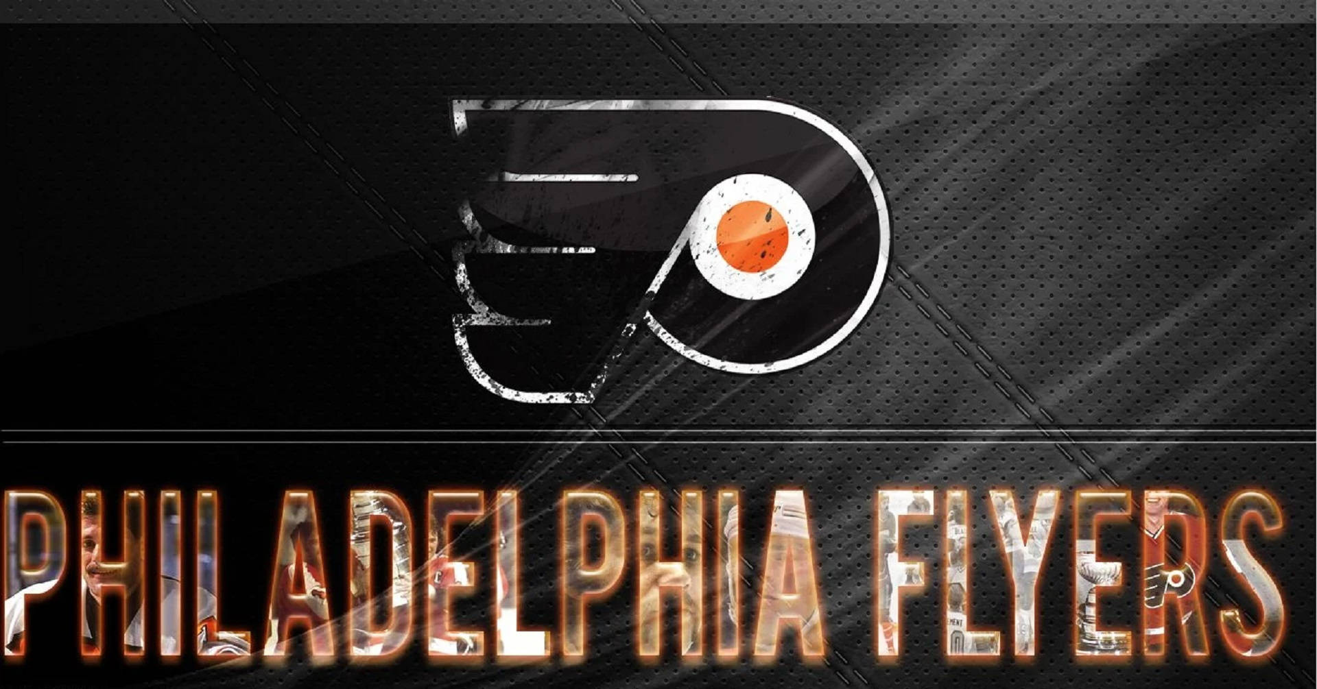Philadelphia Flyers, orange, black, Full HD Desktop Wallpaper