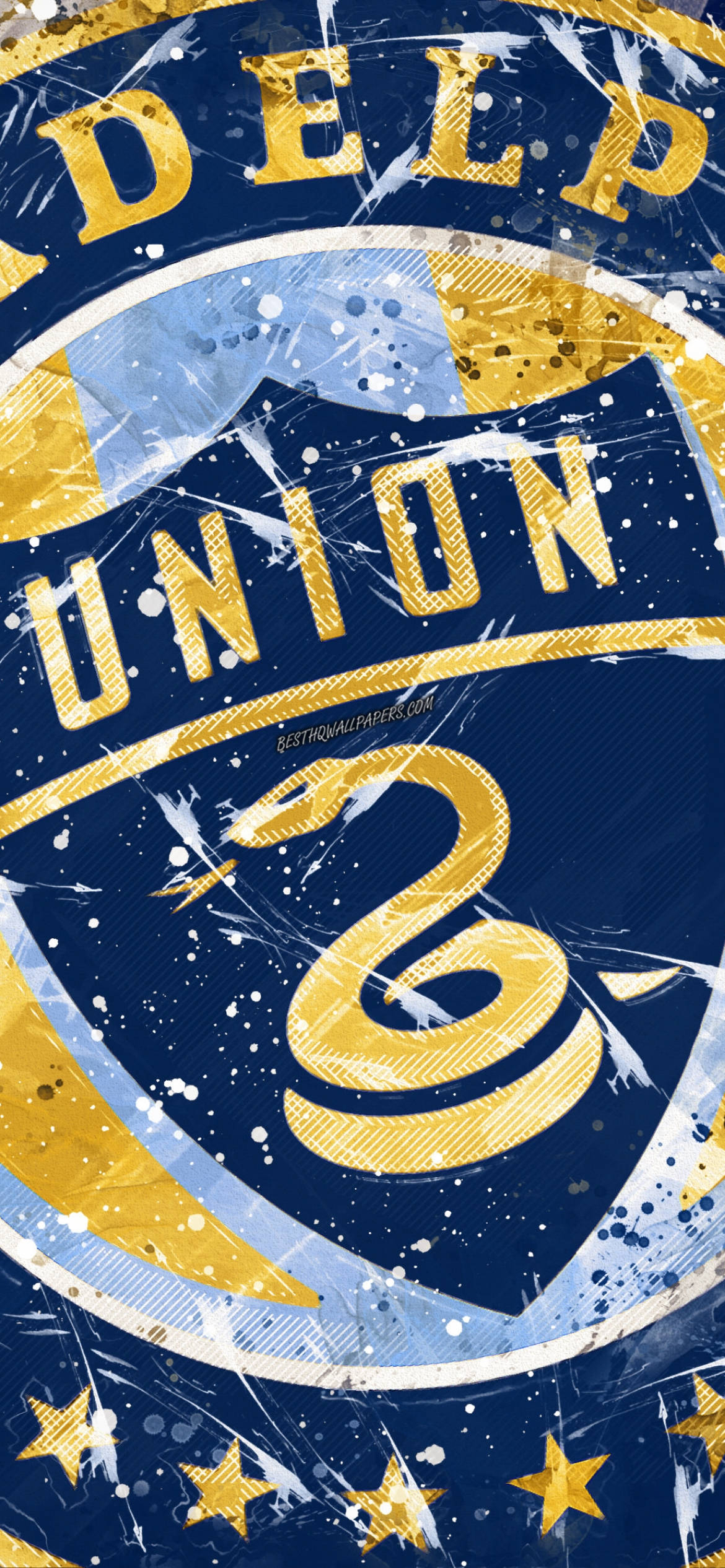 Philadelphia Union, blue, gold, Full HD Phone Wallpaper
