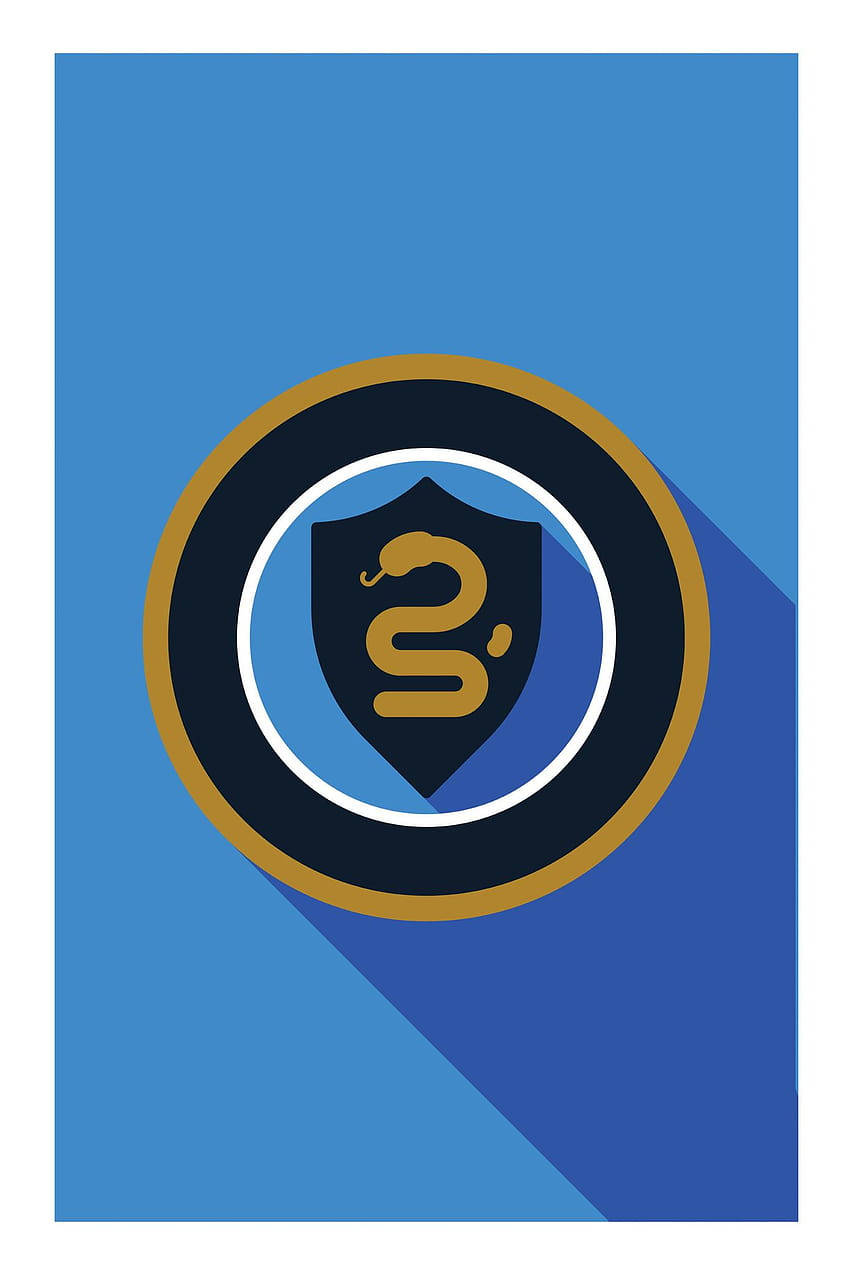 Philadelphia Union, digital logo, shield emblem, SD Phone Wallpaper