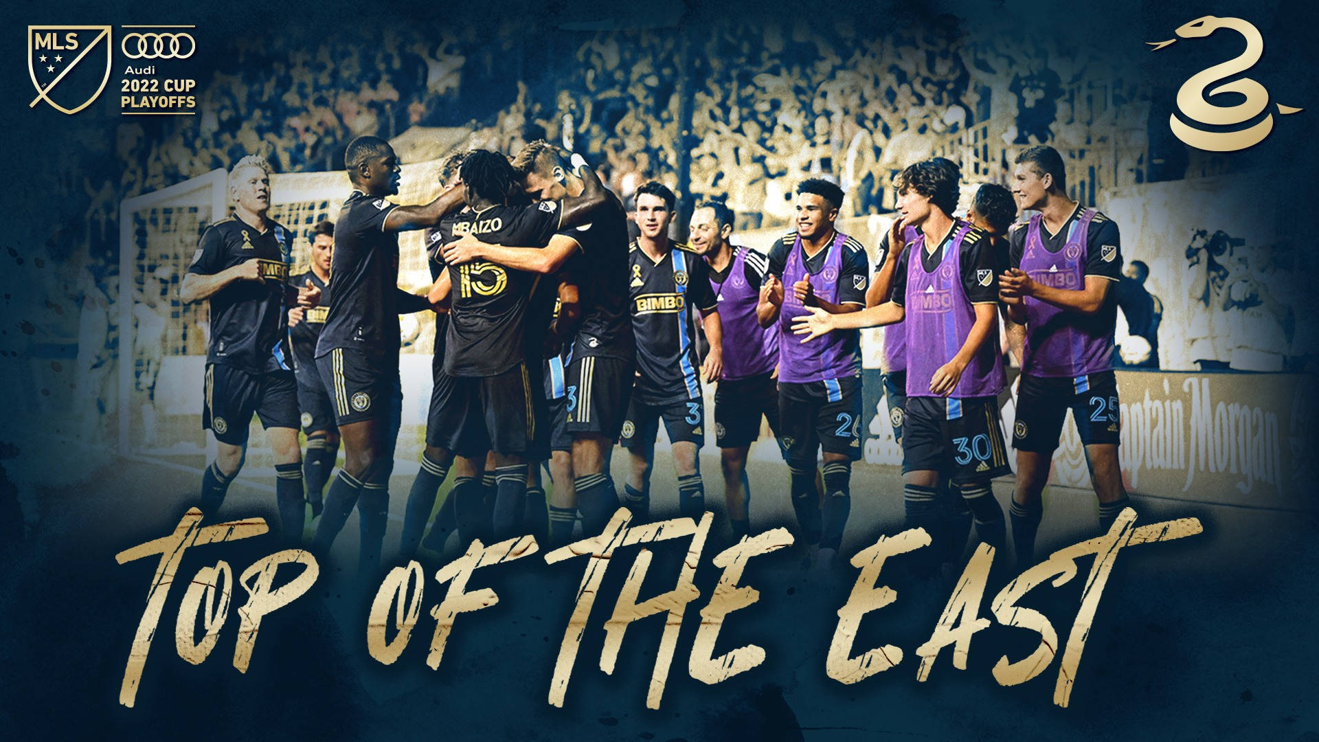 Philadelphia Union, black and purple jerseys, stadium field, Full HD Desktop Wallpaper