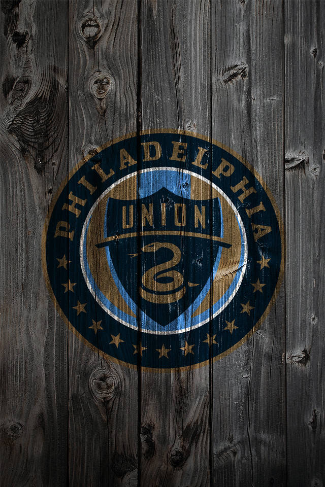 Philadelphia Union, grunge look, soccer logo, SD Phone Wallpaper