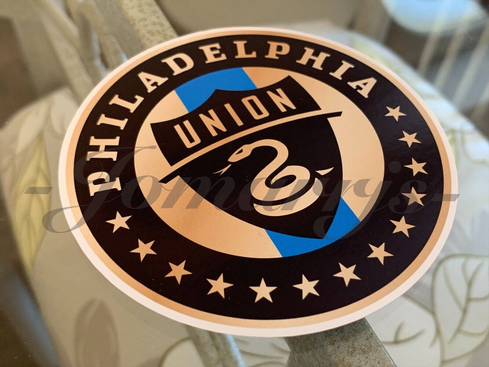 Philadelphia Union, coiled snake emblem, stars, HD Desktop Wallpaper