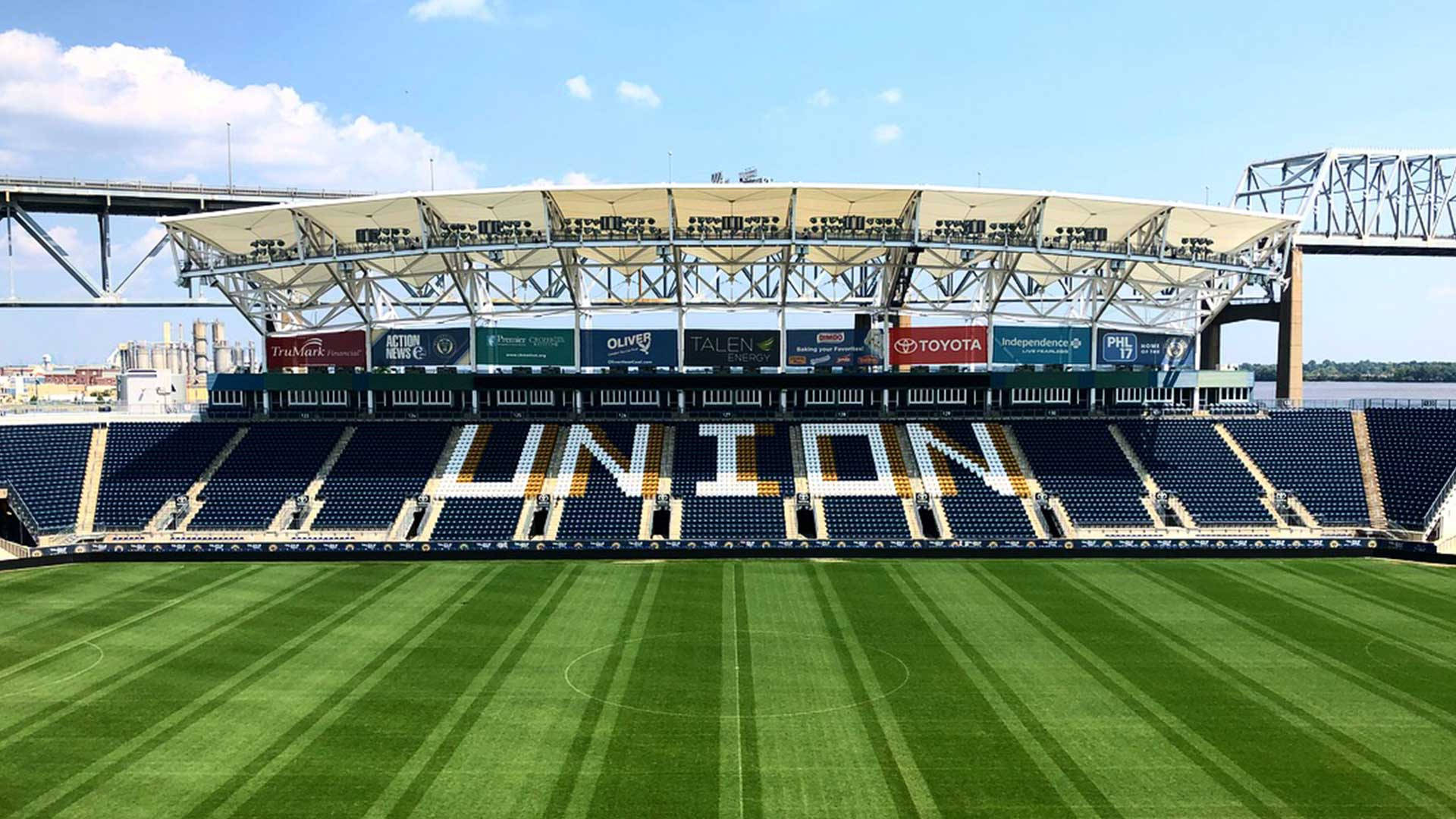 Philadelphia Union, soccer field, blue seats, Full HD Desktop Wallpaper