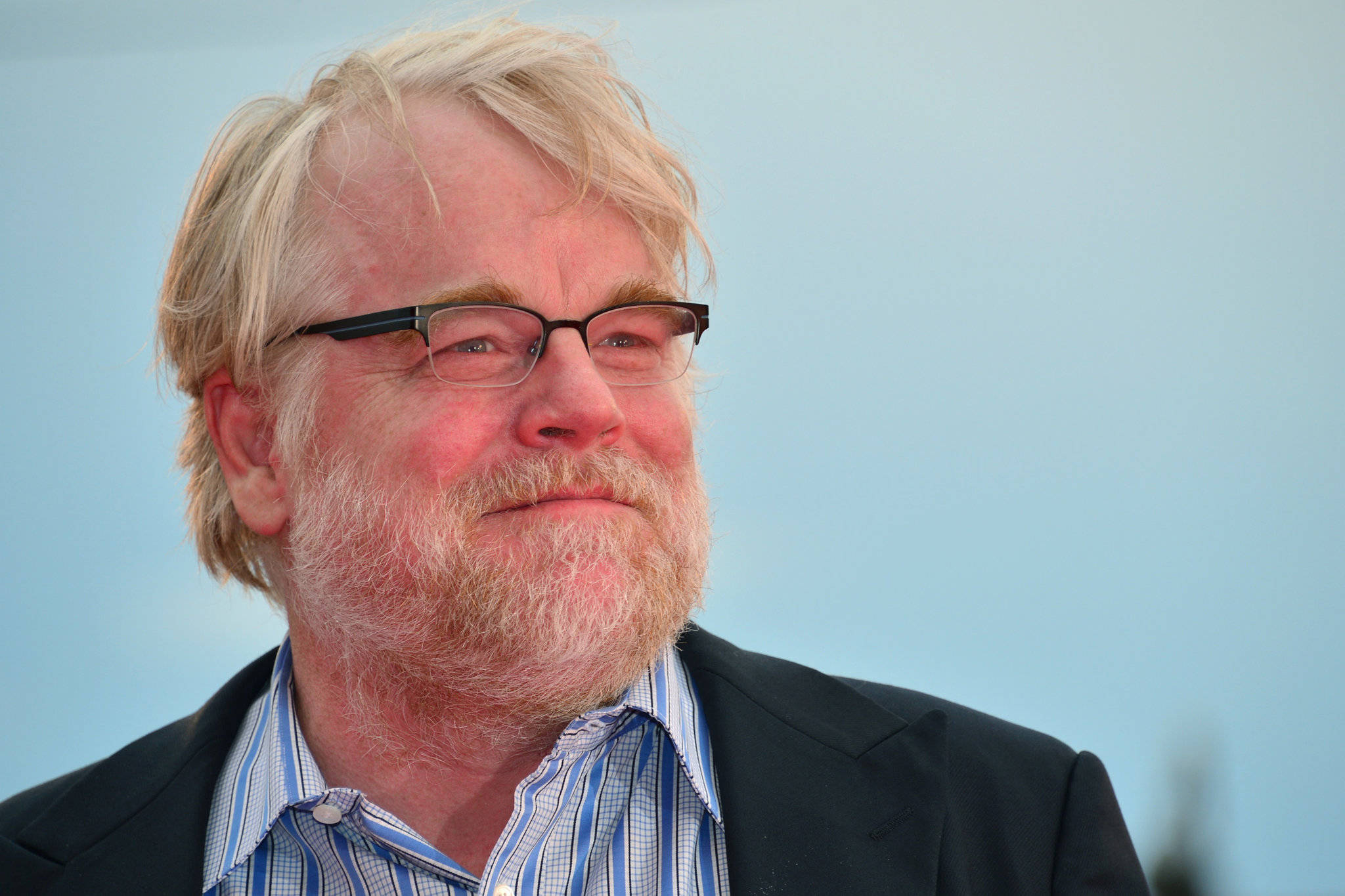 Philip Seymour Hoffman, blond hair, beard, Full HD Desktop Wallpaper