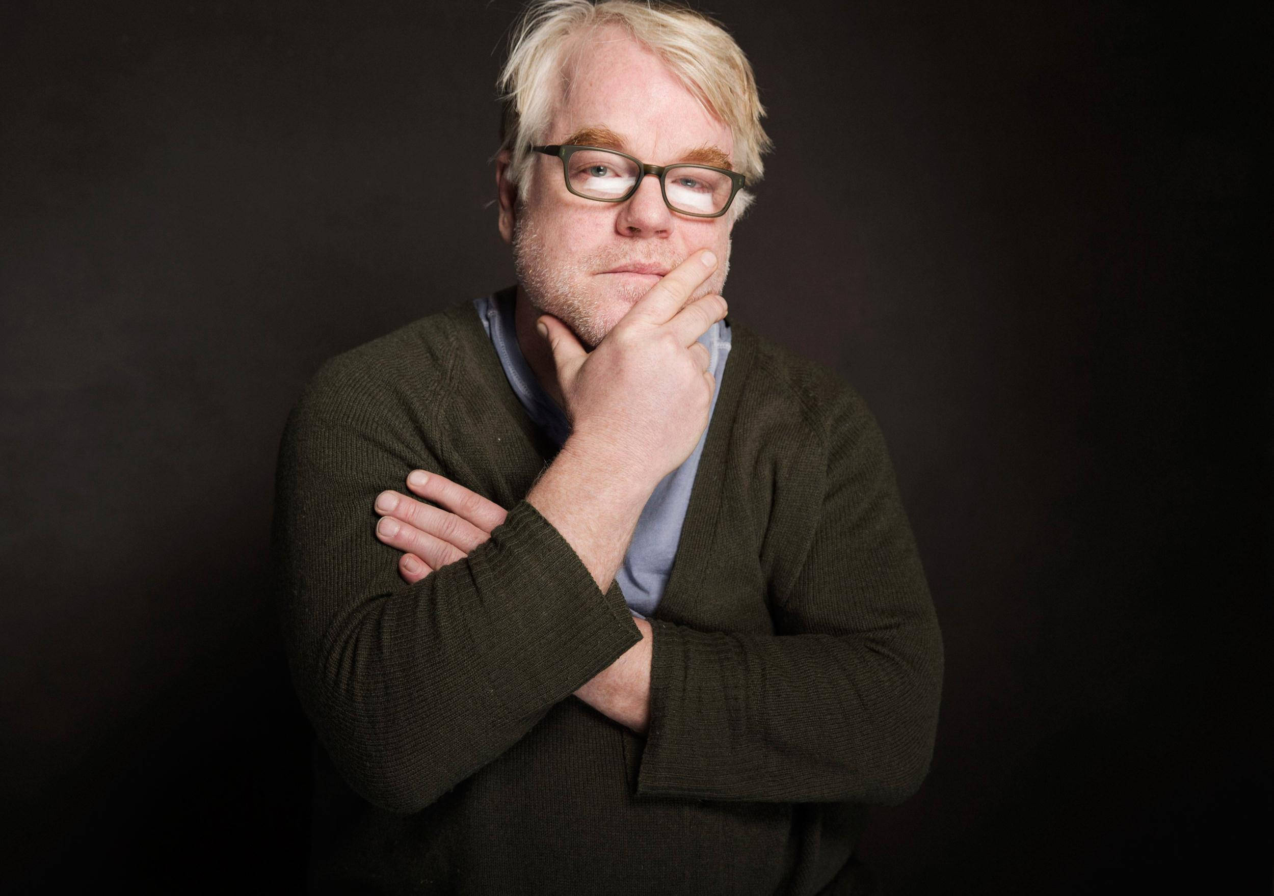 Philip Seymour Hoffman, glasses, blonde hair, Full HD Desktop Wallpaper