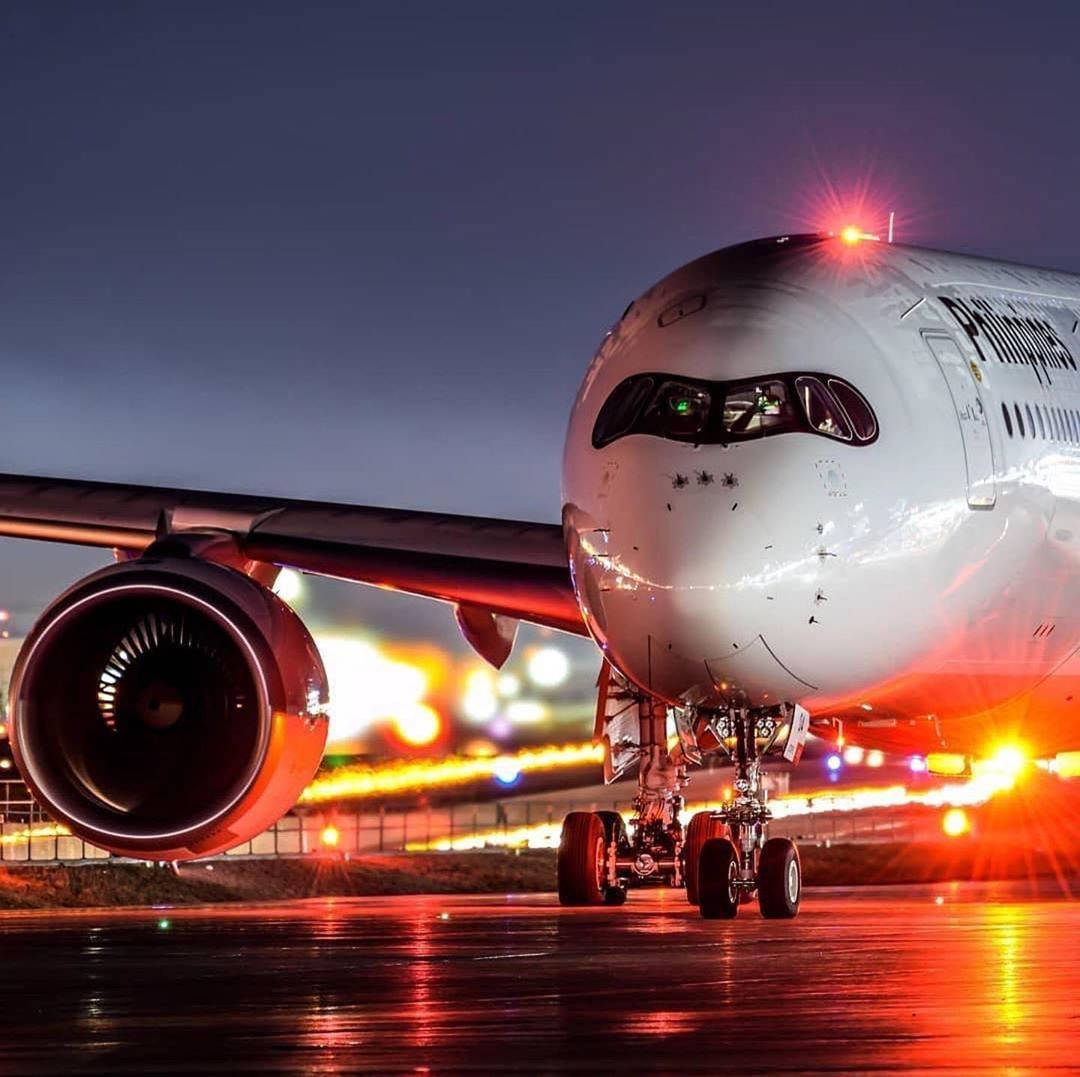 Philippine Airlines, turbine engine, cockpit, SD Desktop Wallpaper
