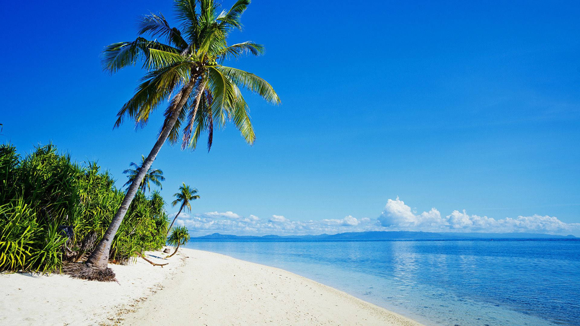 Philippines, turquoise waters, pristine white sand, Full HD Desktop Wallpaper
