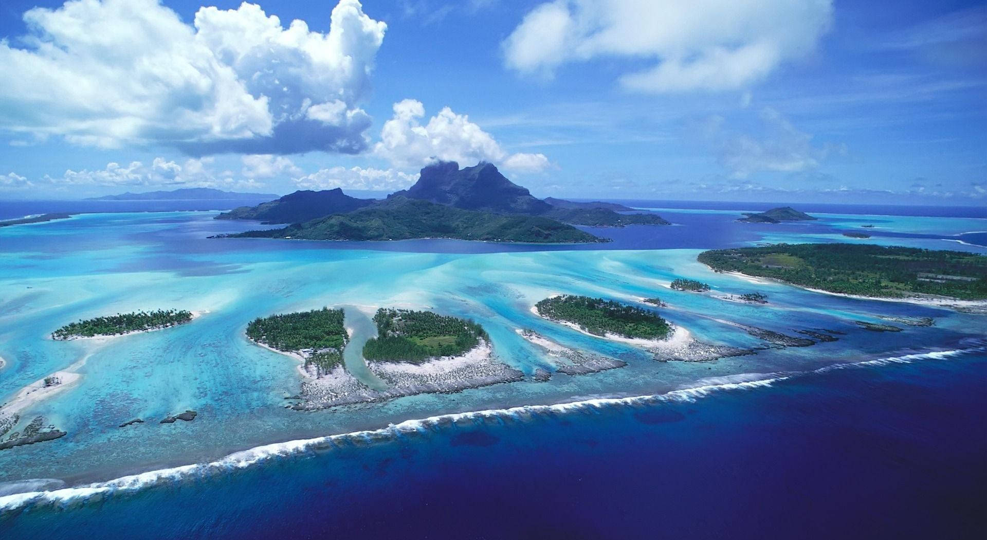 Philippines, tropical atoll, turquoise lagoons, Full HD Desktop Wallpaper
