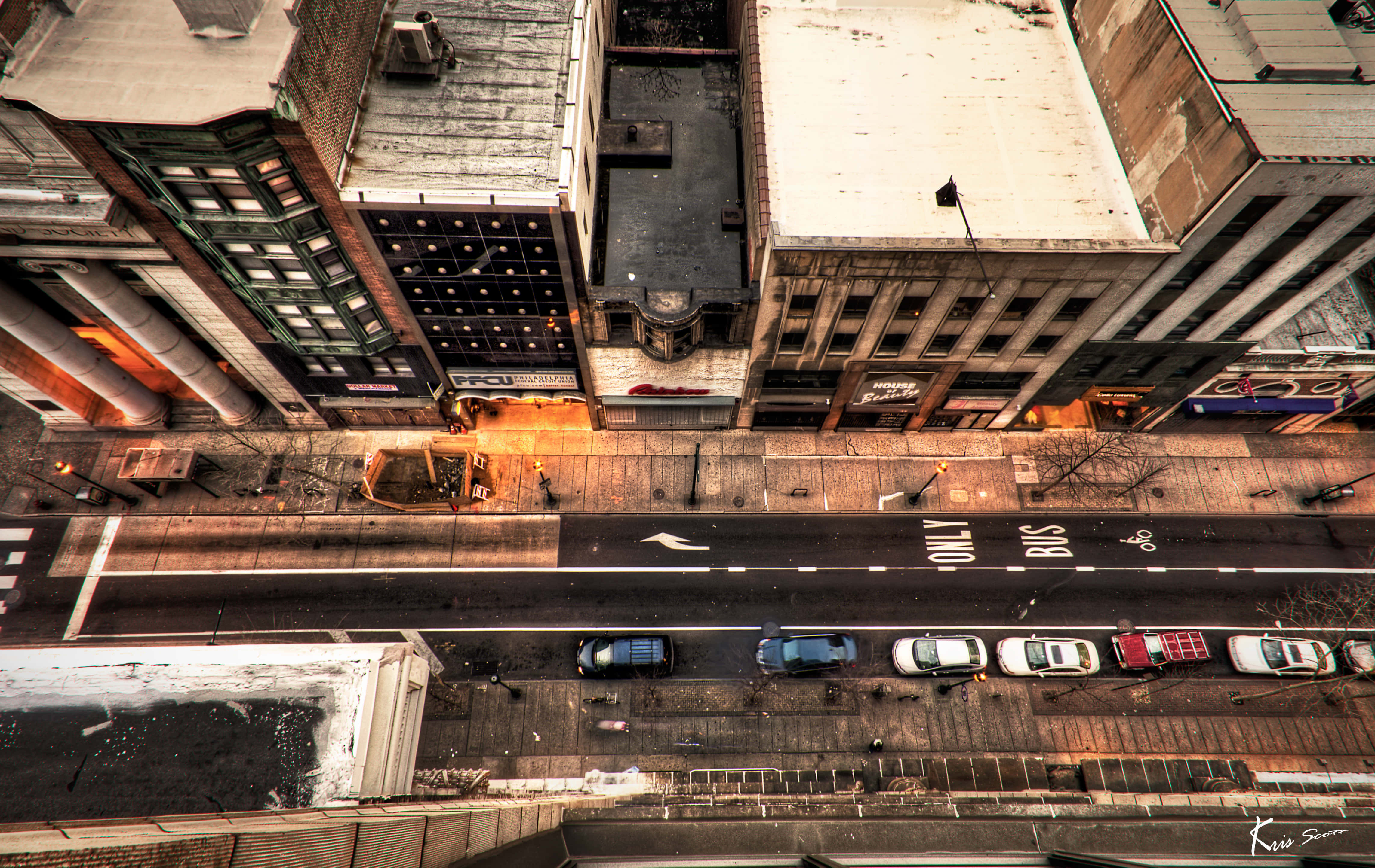 Philly, dusk, aerial view, 4K Desktop Wallpaper