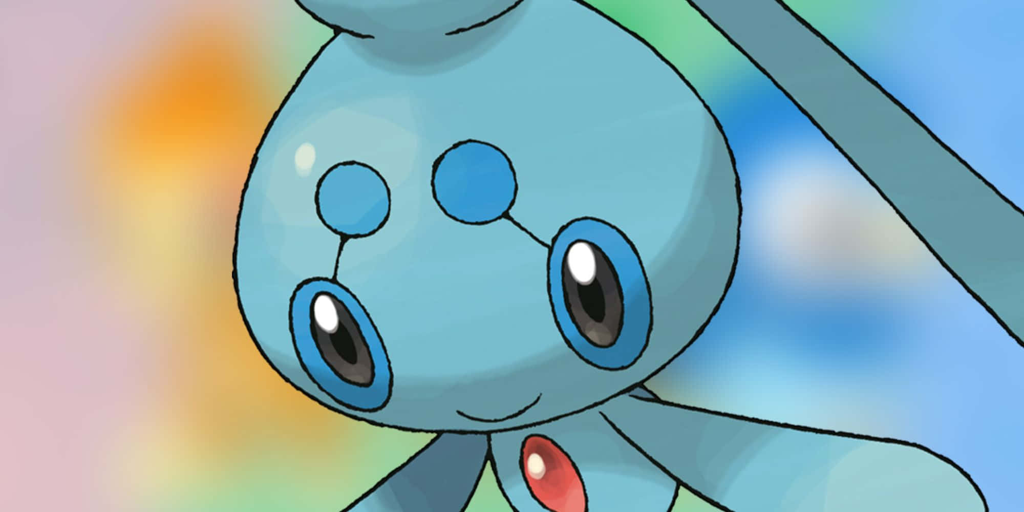 Phione, blue cartoon Pokémon, large eyes, Full HD Desktop Wallpaper