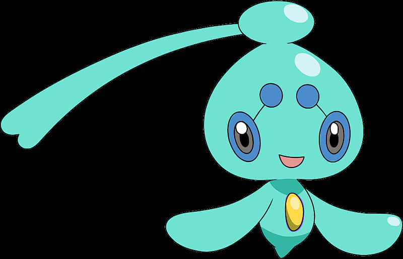 Phione, turquoise blue, cartoon creature, SD Desktop Wallpaper