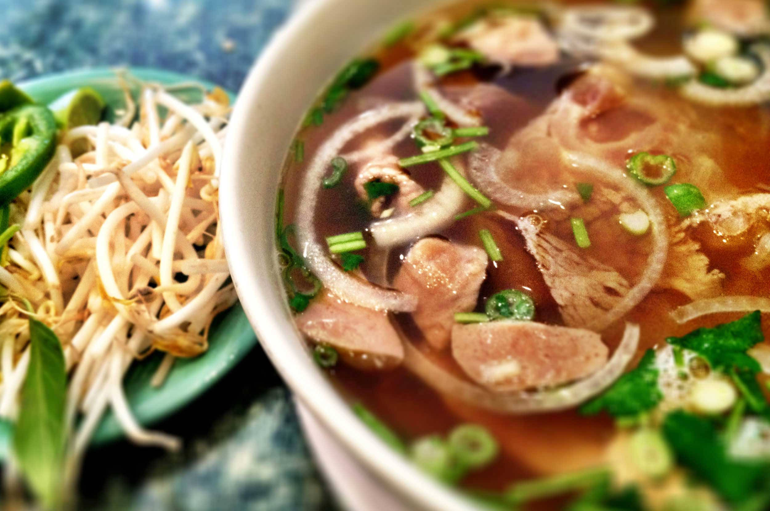pho, pork, vegetables, Full HD Desktop Wallpaper