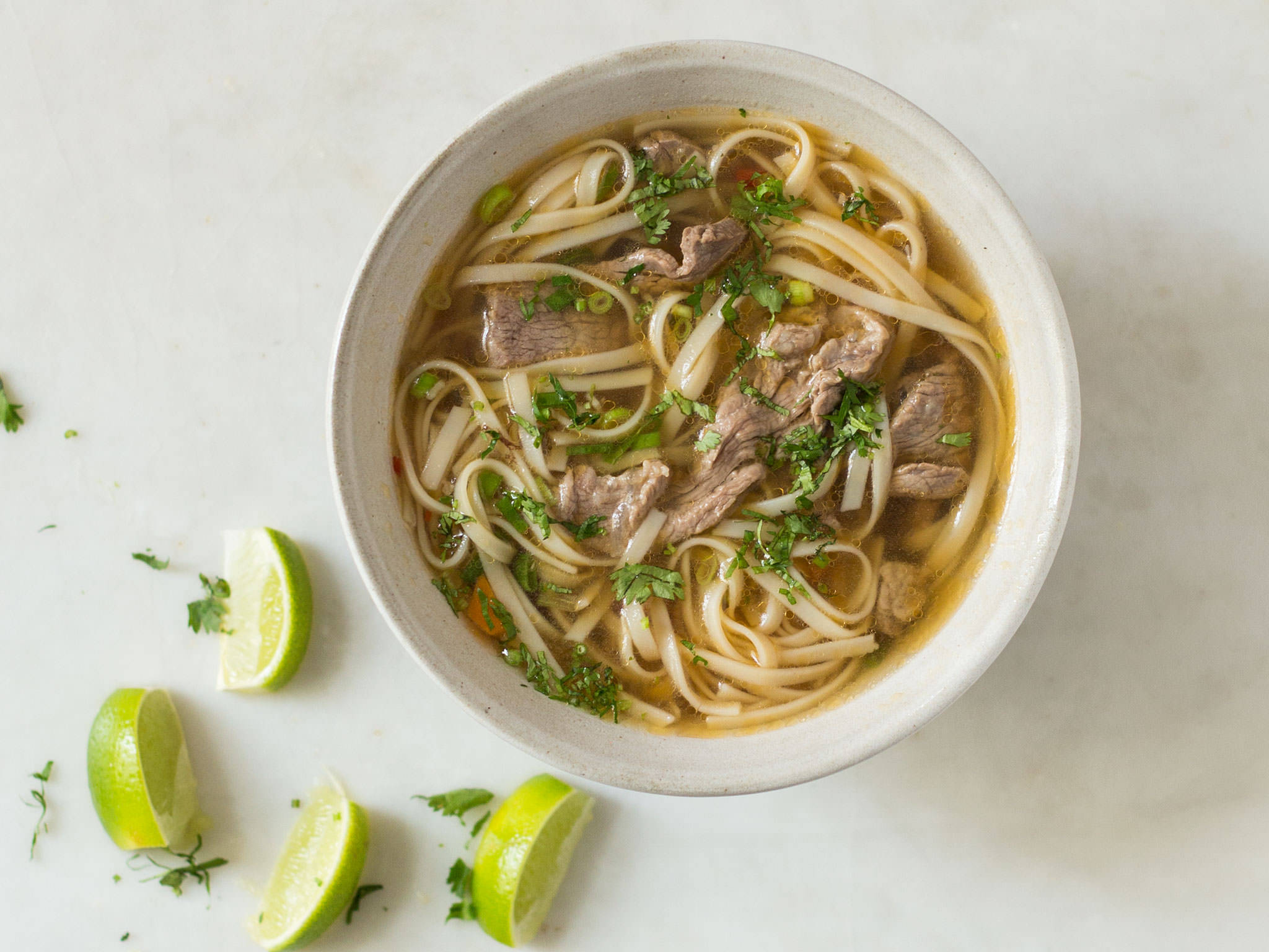 pho, beef, herbs, Full HD Desktop Wallpaper