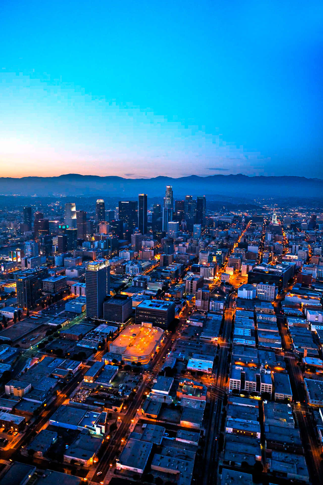 Phoenix Arizona, dusk, aerial view, Full HD Phone Wallpaper