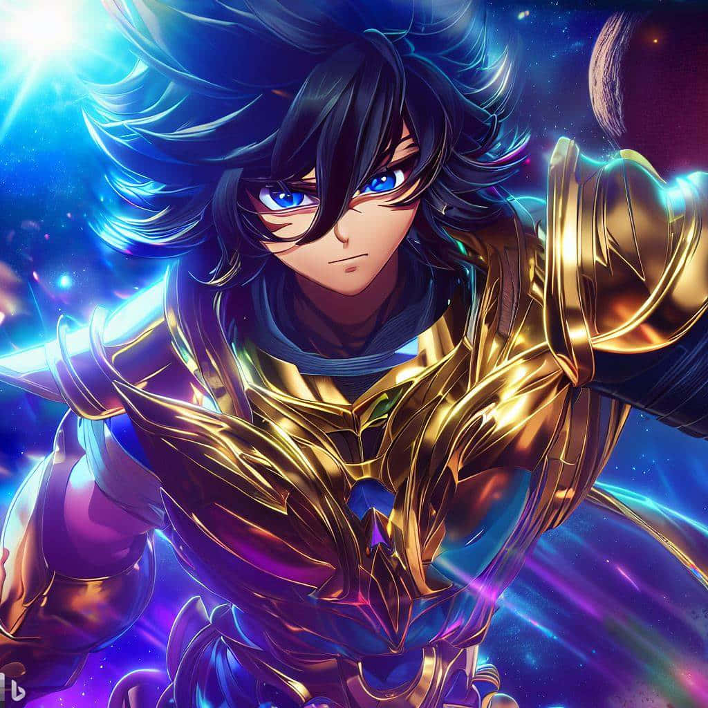 Phoenix Ikki, cosmic blaze, golden armor, SD Desktop Wallpaper