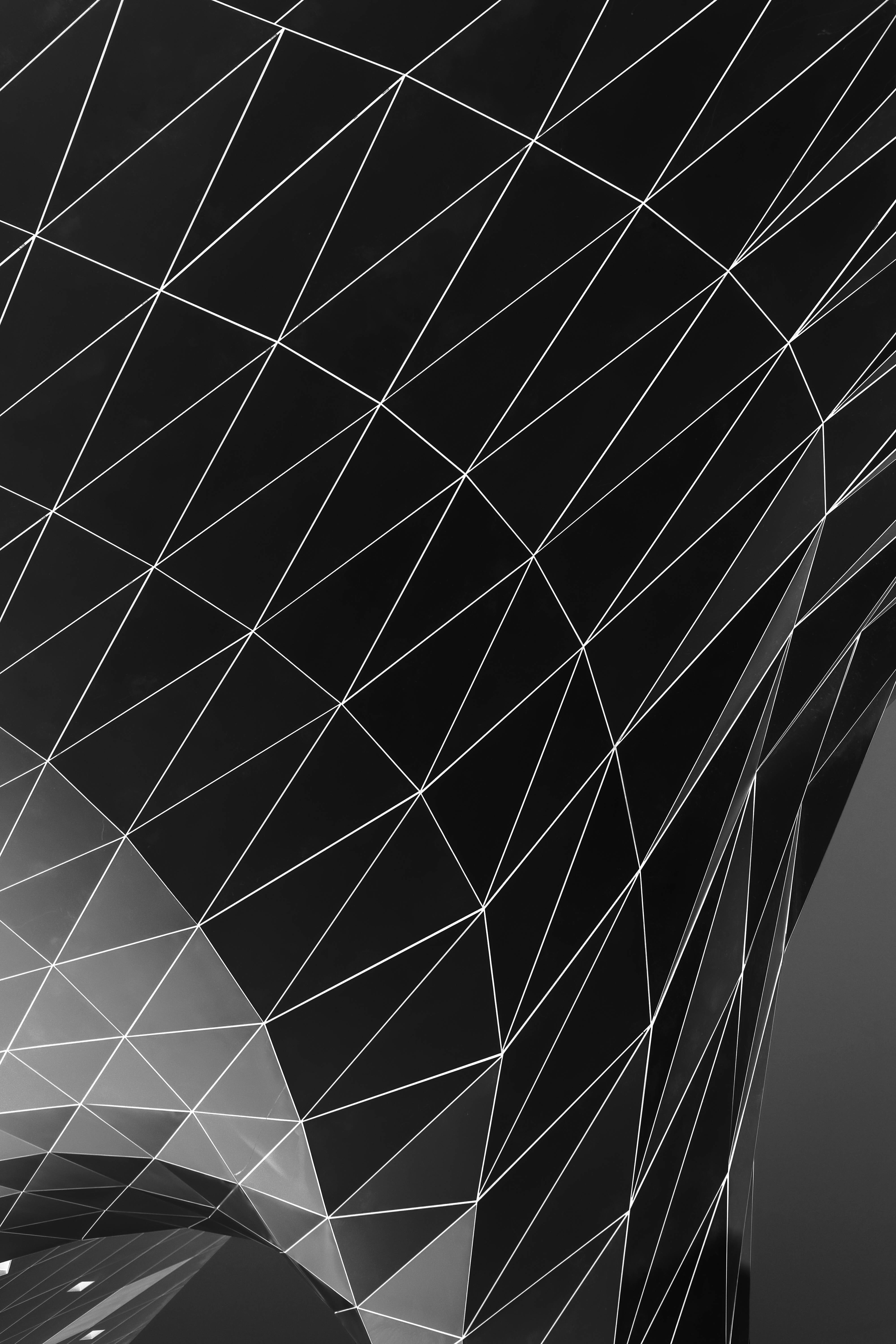 simple geometric phone, 4000 x 6000, black and white abstract pattern, 5K Phone Wallpaper