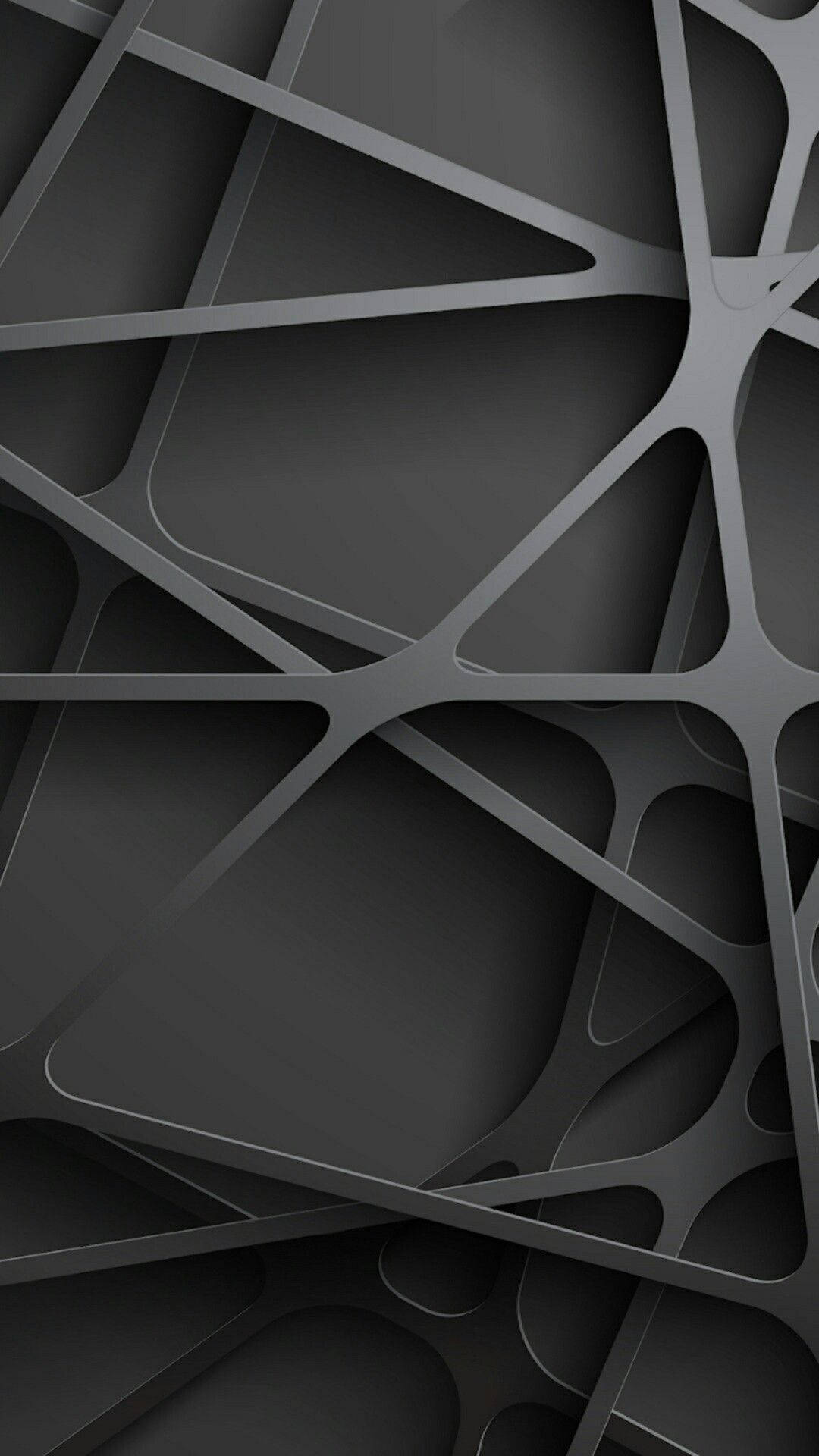 black, geometric, metallic, Full HD Phone Wallpaper