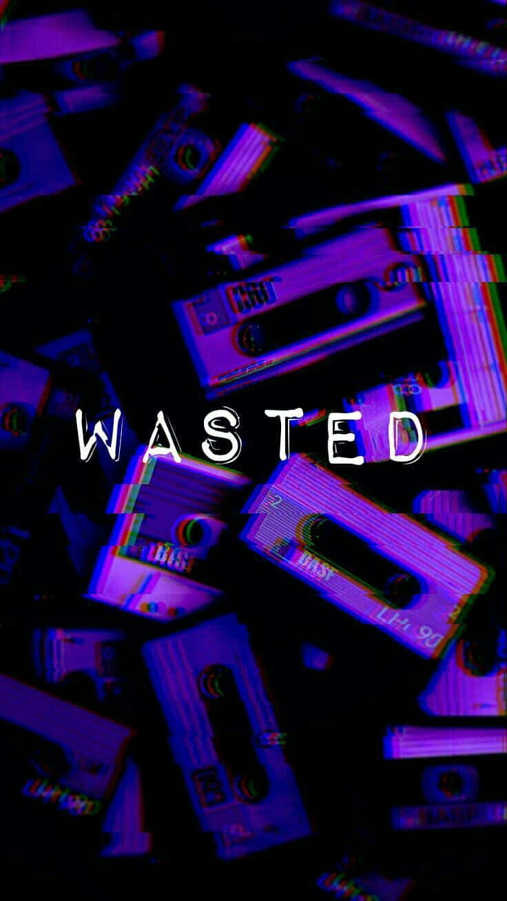 Phonk, glitchy purple cassette tapes, darkness, HD Phone Wallpaper