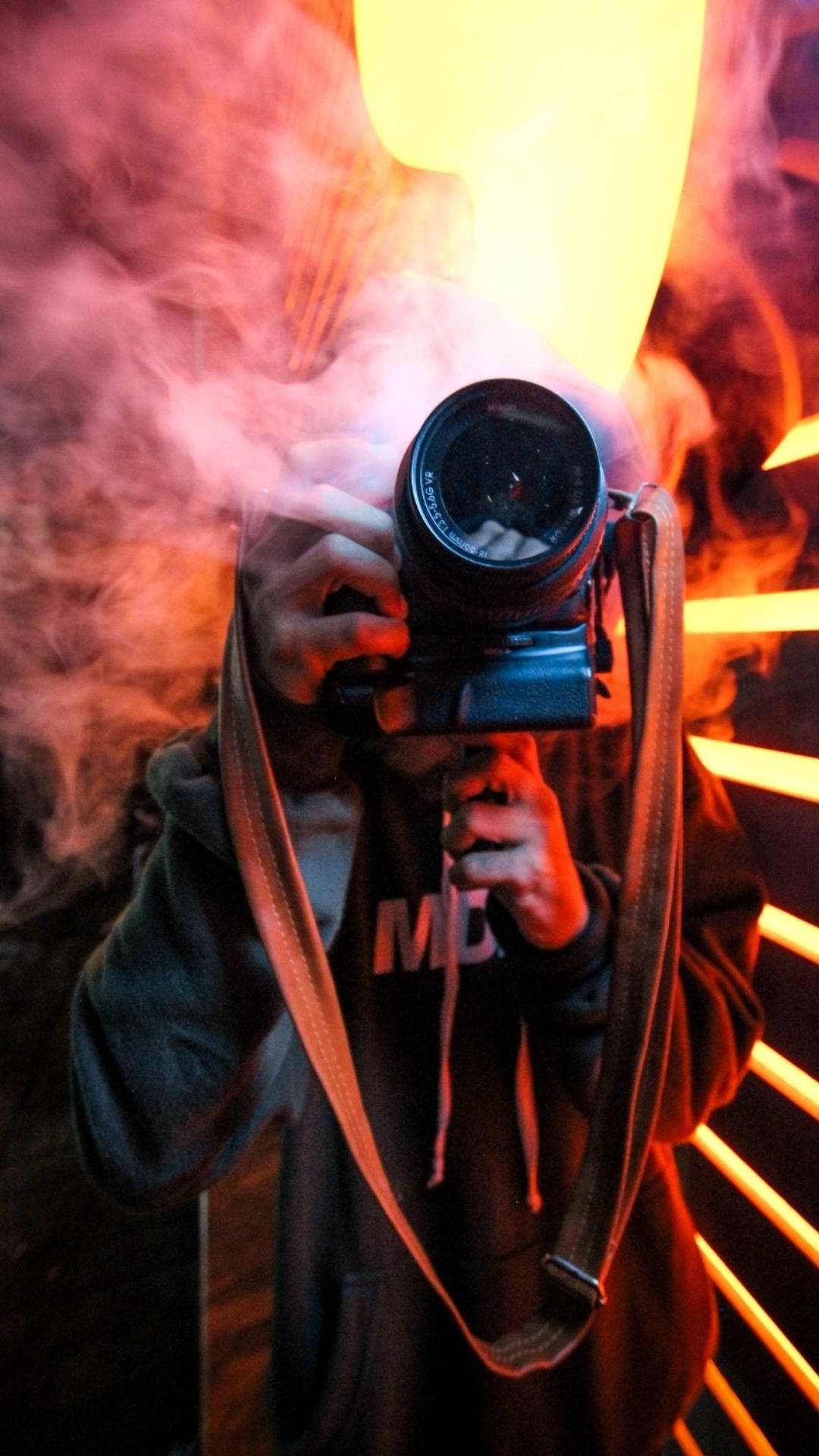 Smoke Photographer, camera, smoke, Full HD Phone Wallpaper