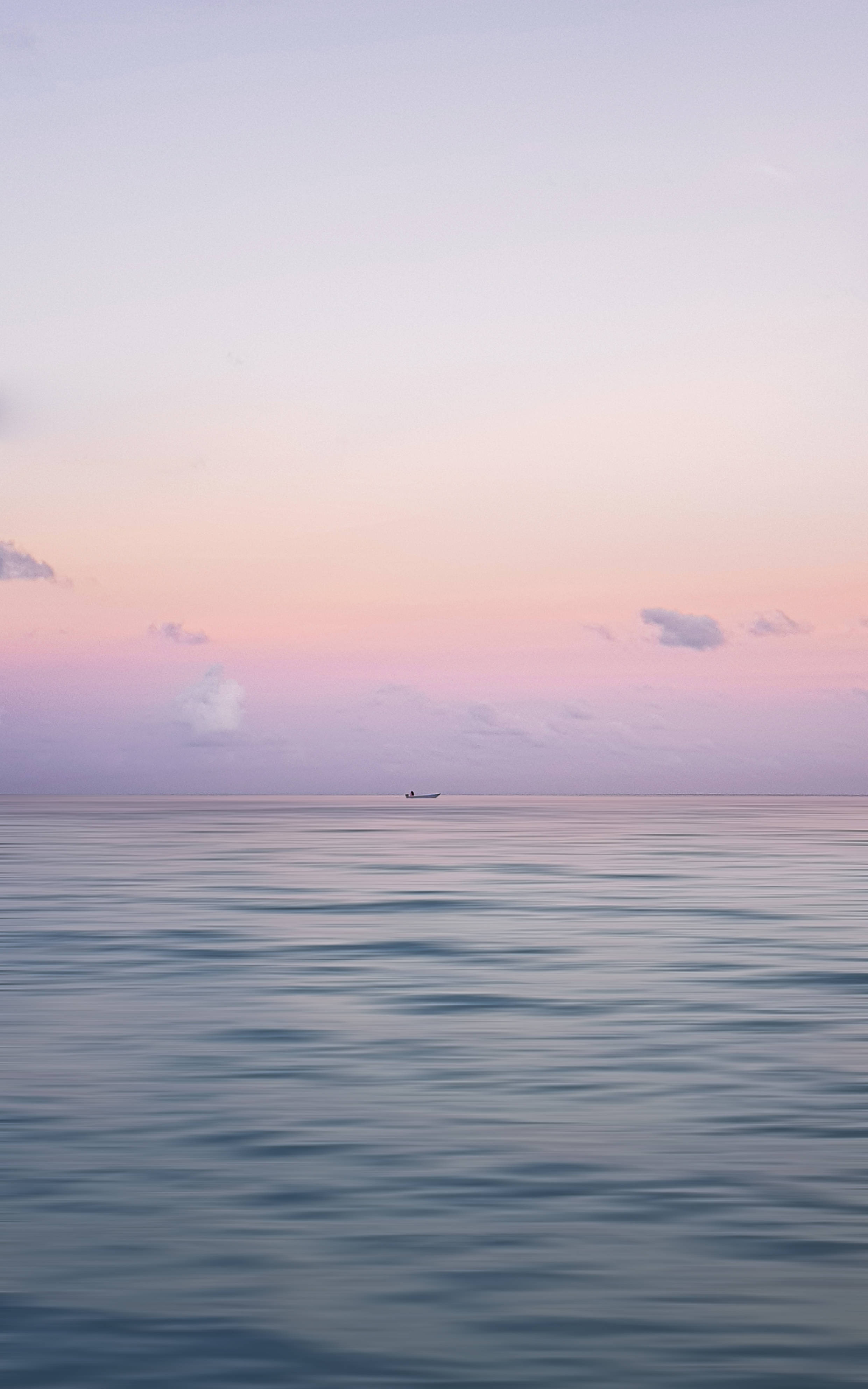 ocean, twilight, pink, 4K Phone Wallpaper