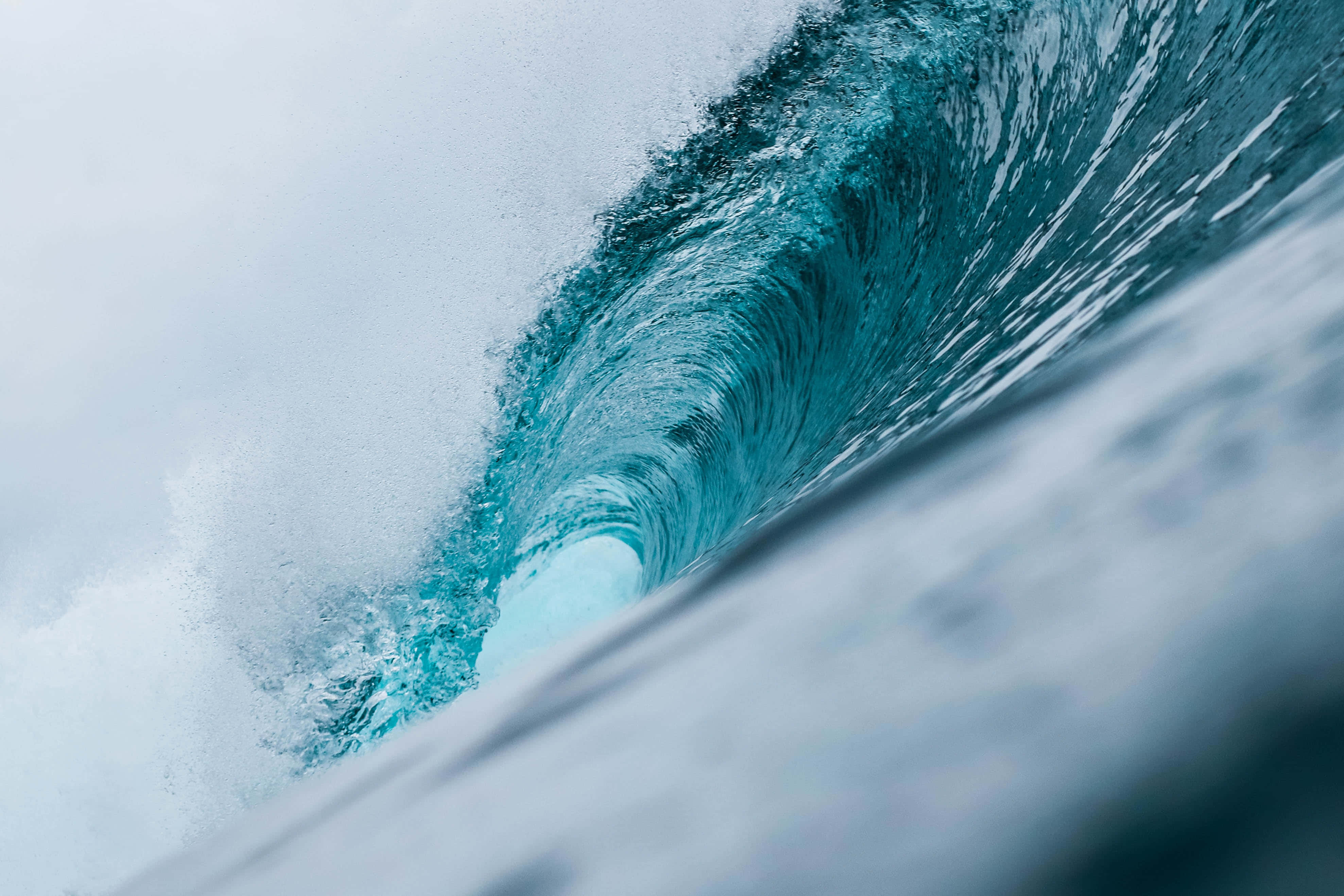 Photography Desktop, turquoise ocean wave, perfect barrel, 4K Desktop Wallpaper