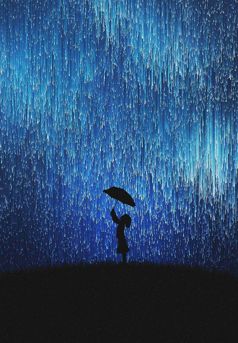 iPad 2021, meteor rain shower, blue light display, SD Phone Wallpaper