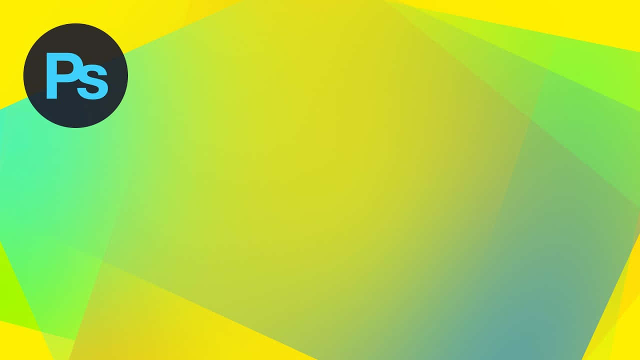 Photoshop, gradient yellow green and cyan hues, translucent polygons, HD Desktop Wallpaper