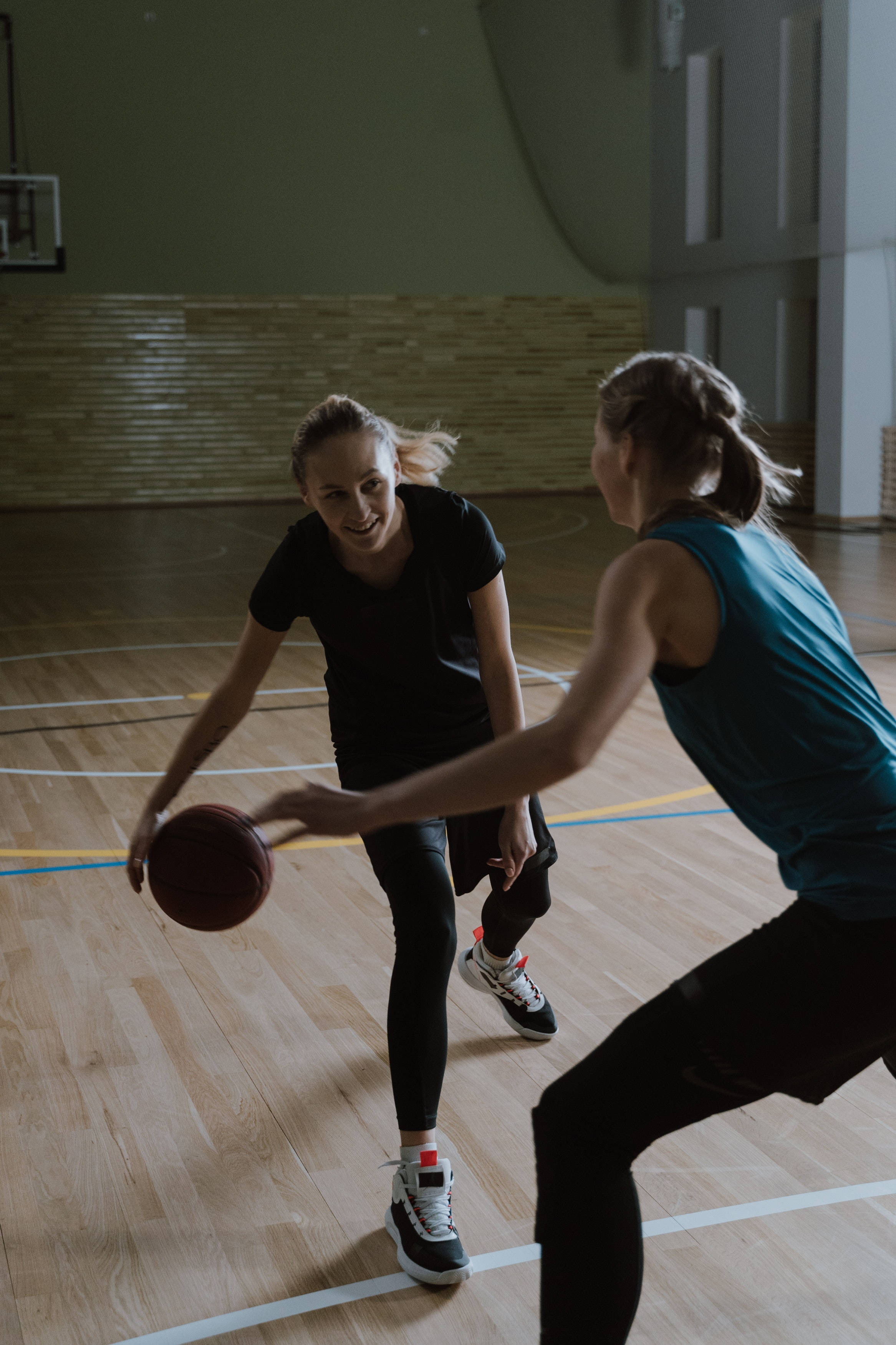 basketball, gym, wooden floors, 2K Phone Wallpaper