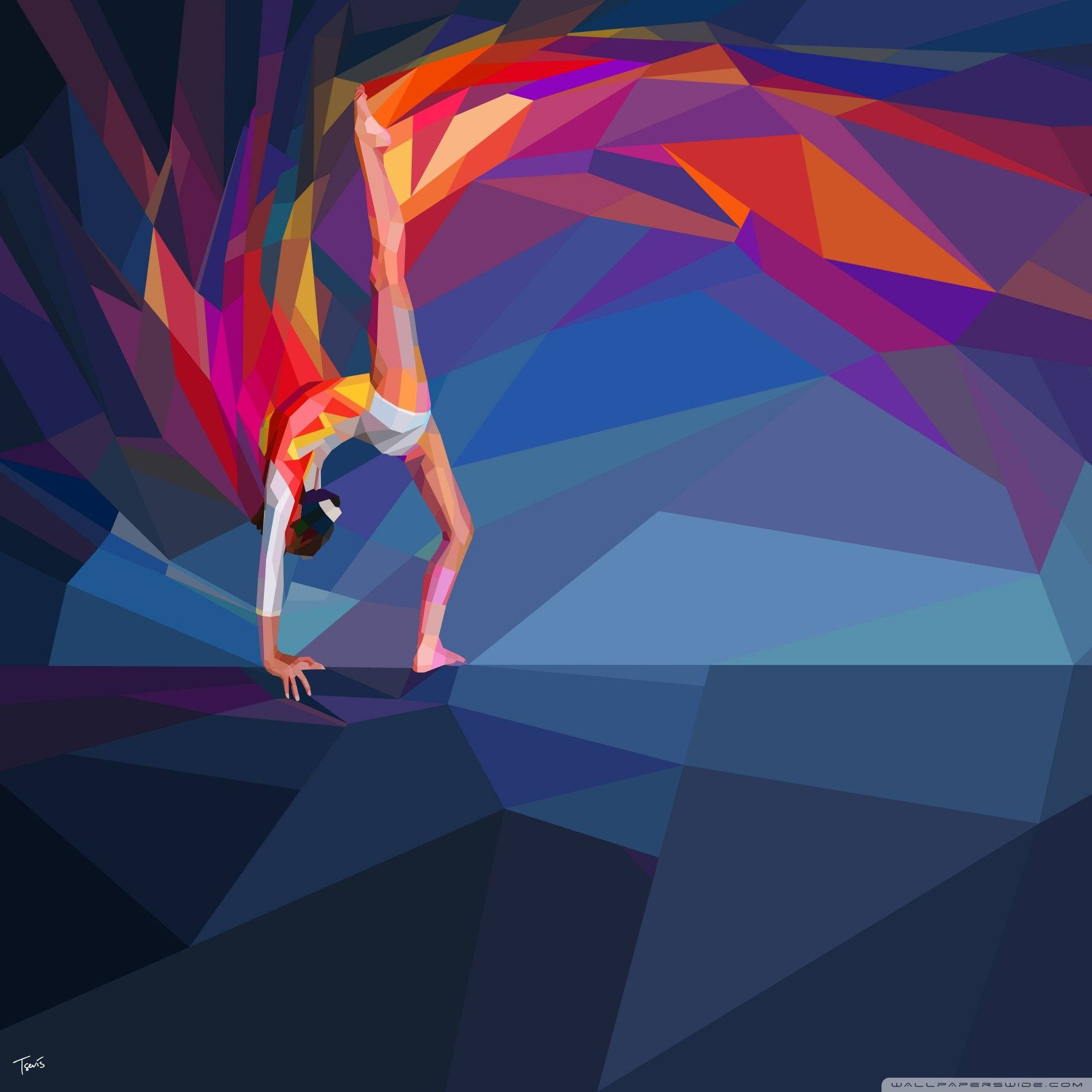 Physical Education, gymnast, handstand, Full HD Desktop Wallpaper