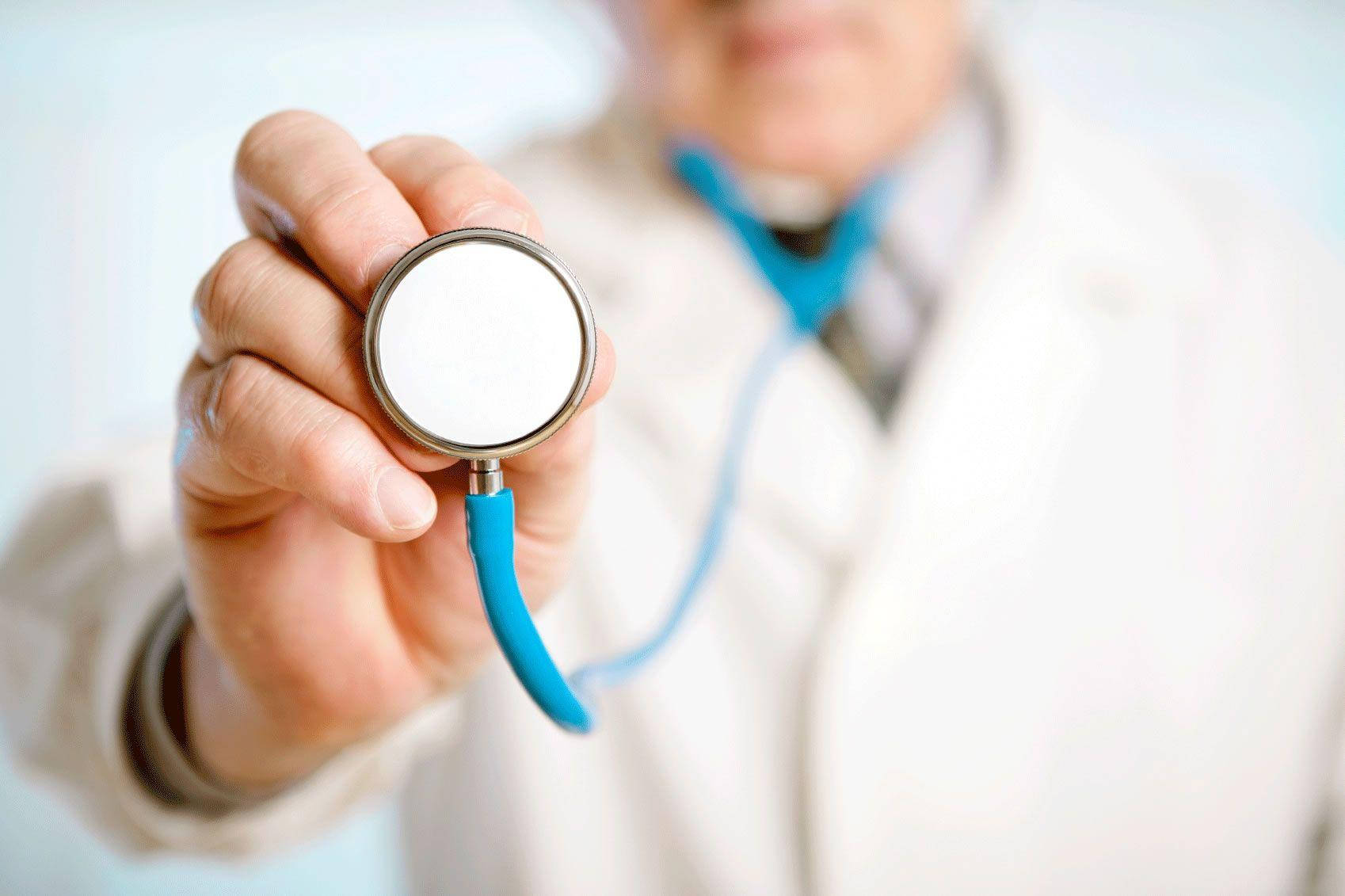 Physician, white coat, blue stethoscope, HD Desktop Wallpaper