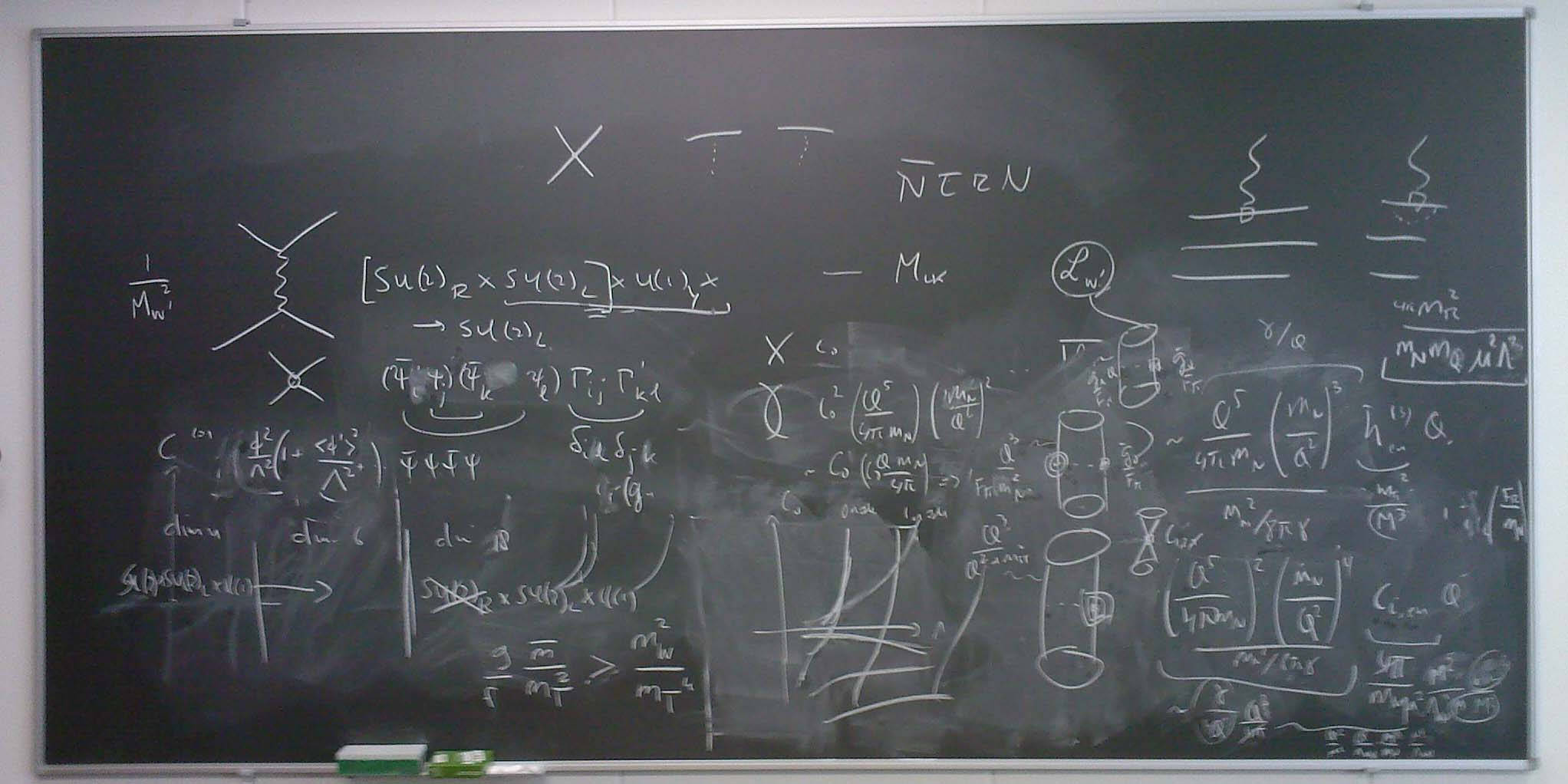 chalkboard, white chalk, complex physics equations, Full HD Desktop Wallpaper