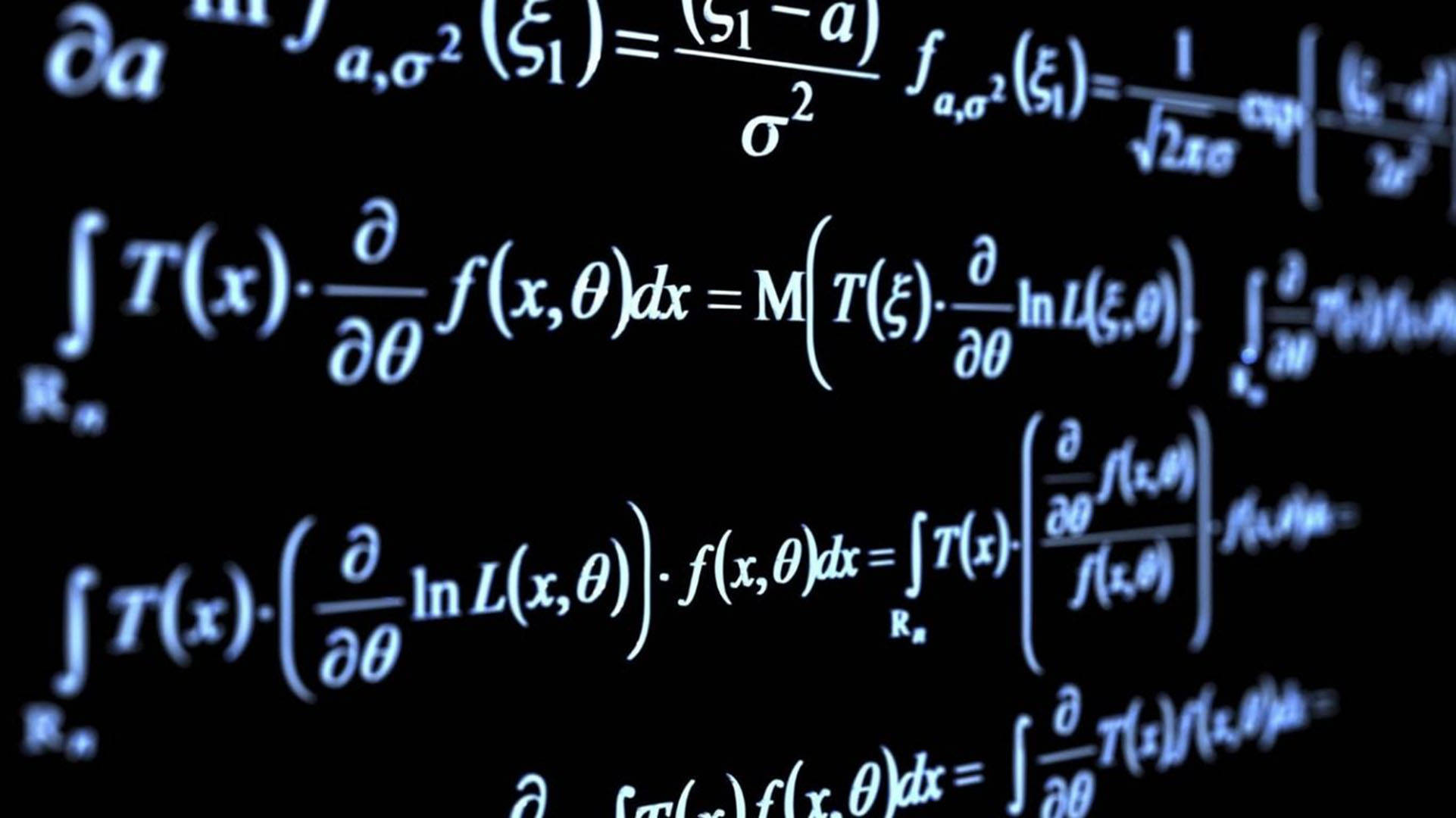 Physics Equations, vibrant blue, deep black background, Full HD Desktop Wallpaper