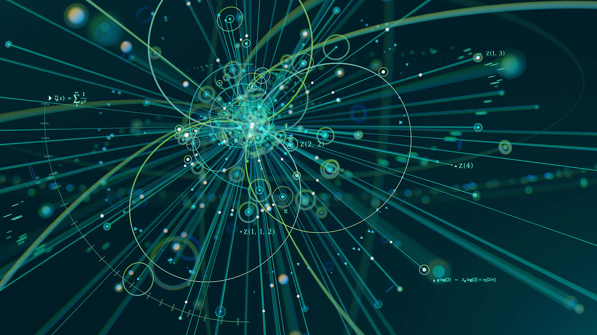 teal, green, digital network, Full HD Desktop Wallpaper