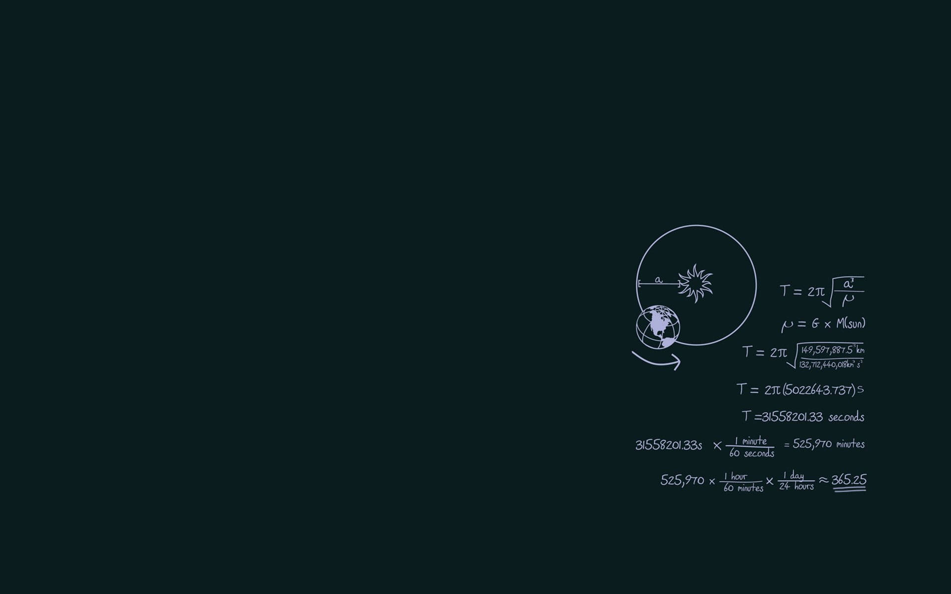 physics equation, astronomy, white chalk, Full HD Desktop Wallpaper