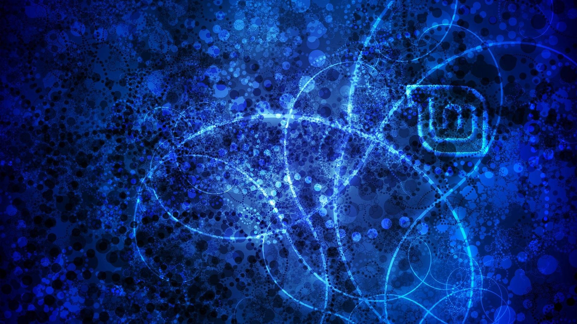 blue themed theoretical physics, glowing blue particle trails, swirling lines, Full HD Desktop Wallpaper