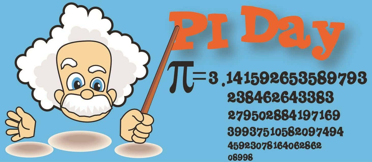 Pi Day, blue background, white hair, HD Desktop Wallpaper