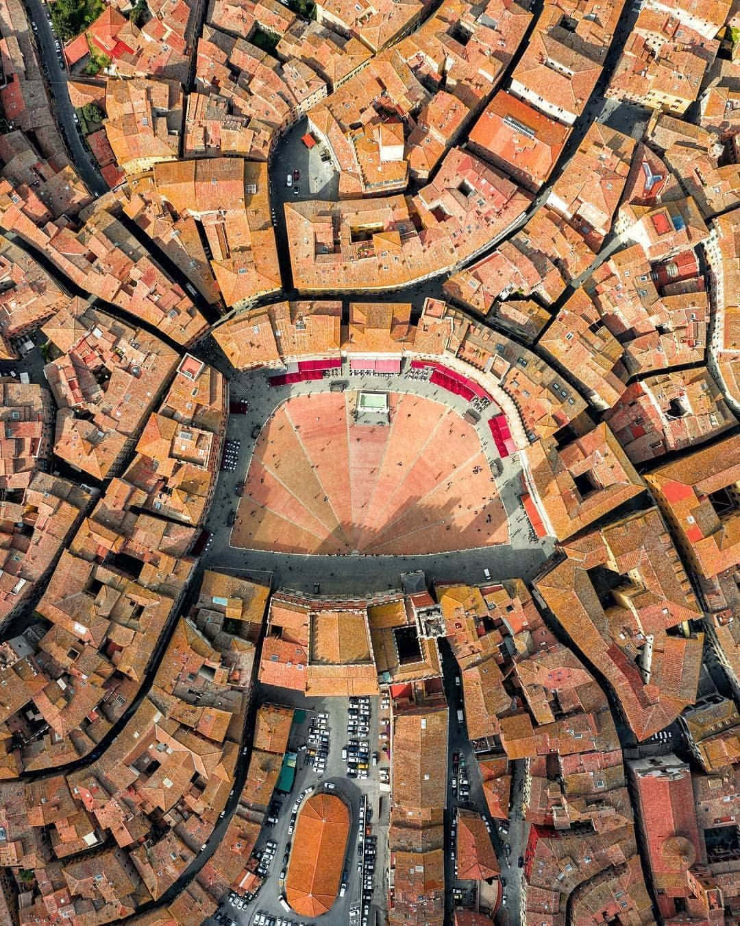 Piazza Del Campo, terracotta rooftops, central square, HD Phone Wallpaper