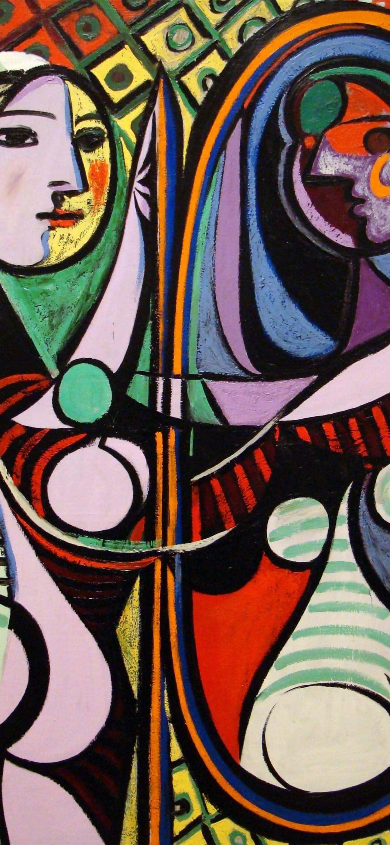 Picasso, abstract faces, stylized female figures, 2K Phone Wallpaper